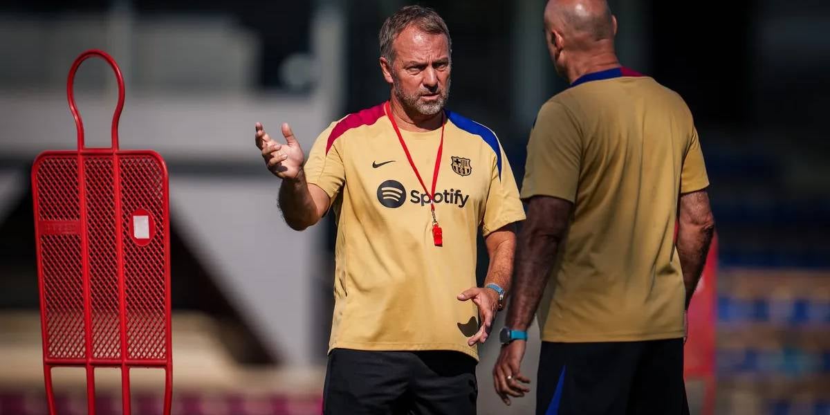 Hansi Flick, durante un entrenamiento | FC Barcelona