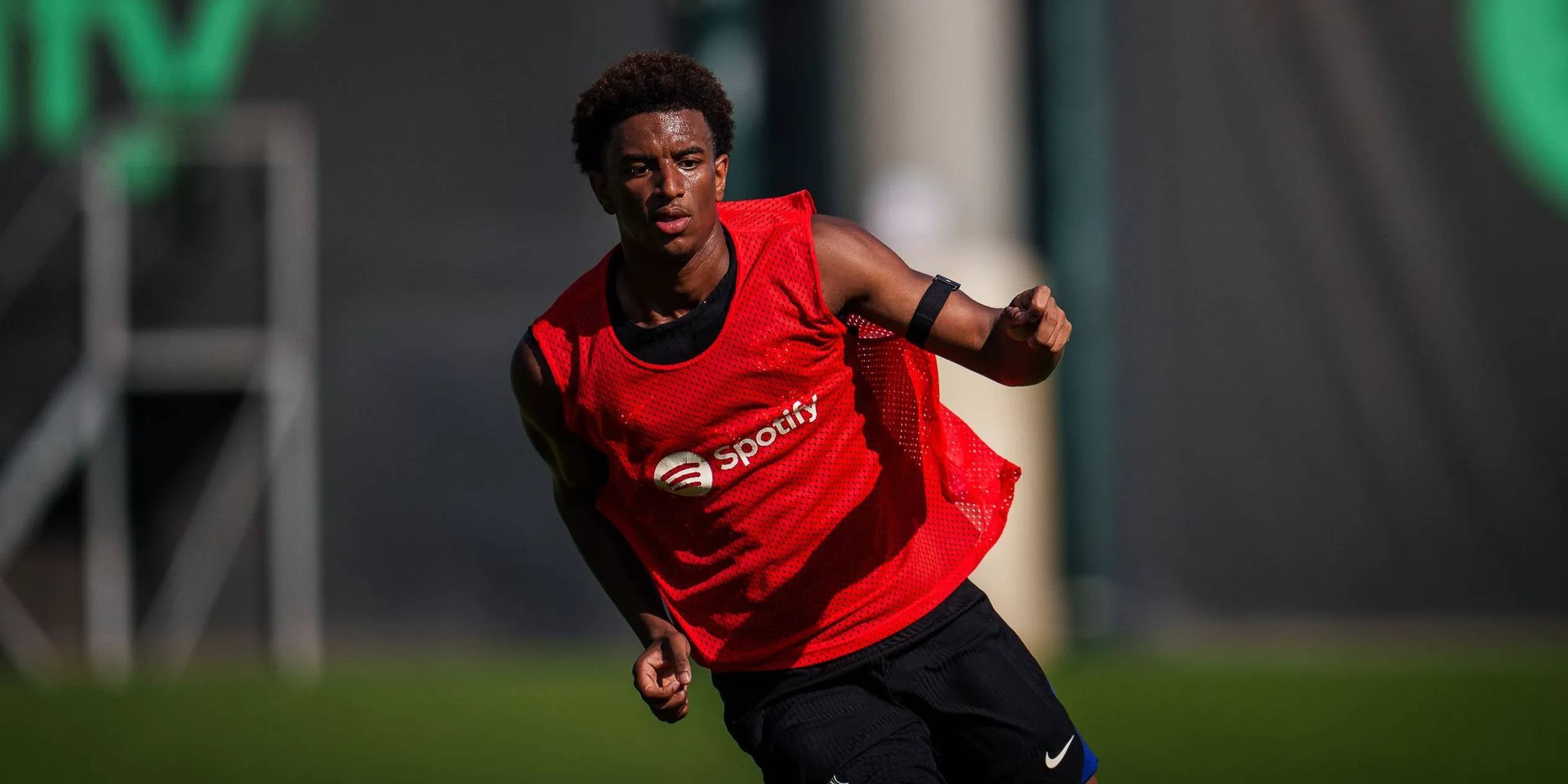 Alejandro Balde, durante un entrenamiento del Barça | FC Barcelona