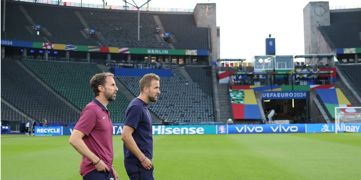 Southgate i Harry Kane abans de la final de l'Eurocopa 2024 | @england