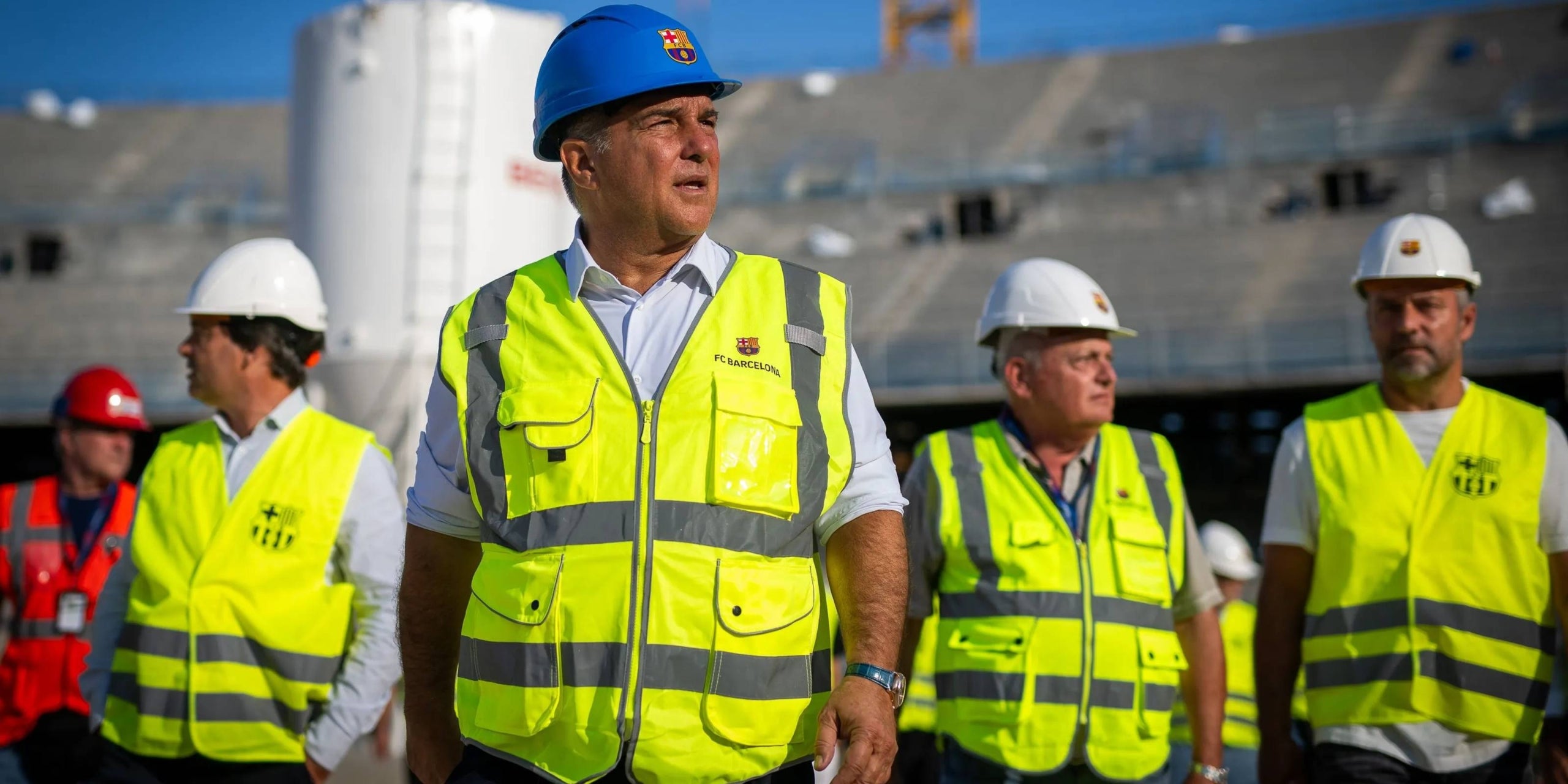 Joan Laporta, a les obres de l'Spotify Camp Nou | FC Barcelona