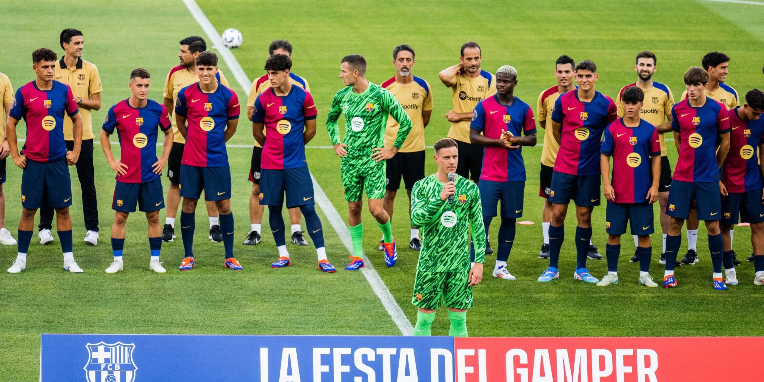 Ter Stegen, durant el discurs del Gamper | FC Barcelona