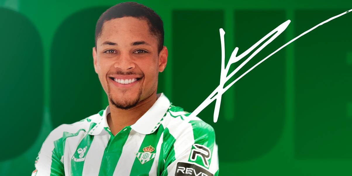 Muntatge del Betis per anunciar l'arribada de Vitor Roque | Real Betis Balompié