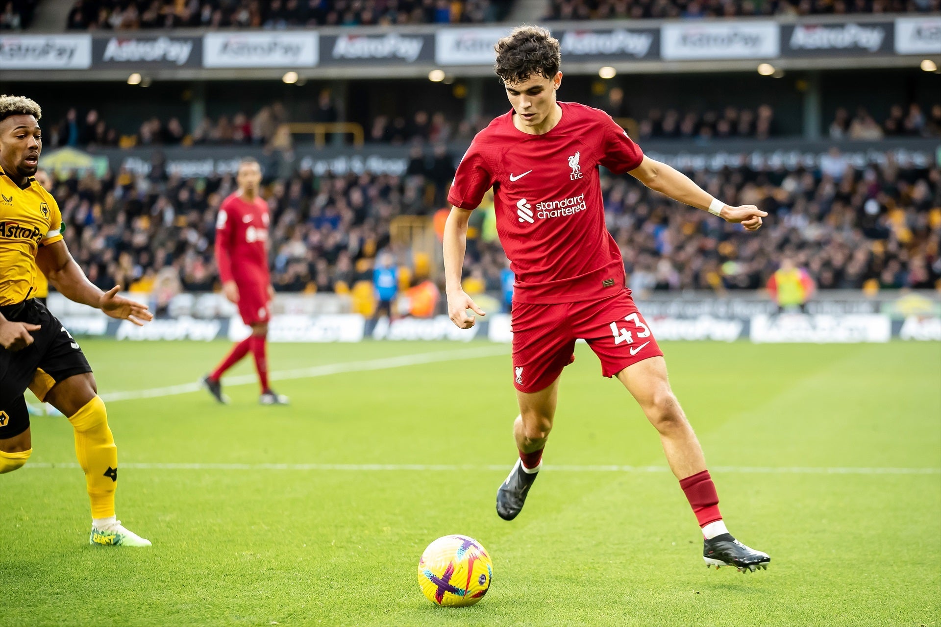 Stefan Bajcetic, durante un partido con el Liverpool | Europa Press