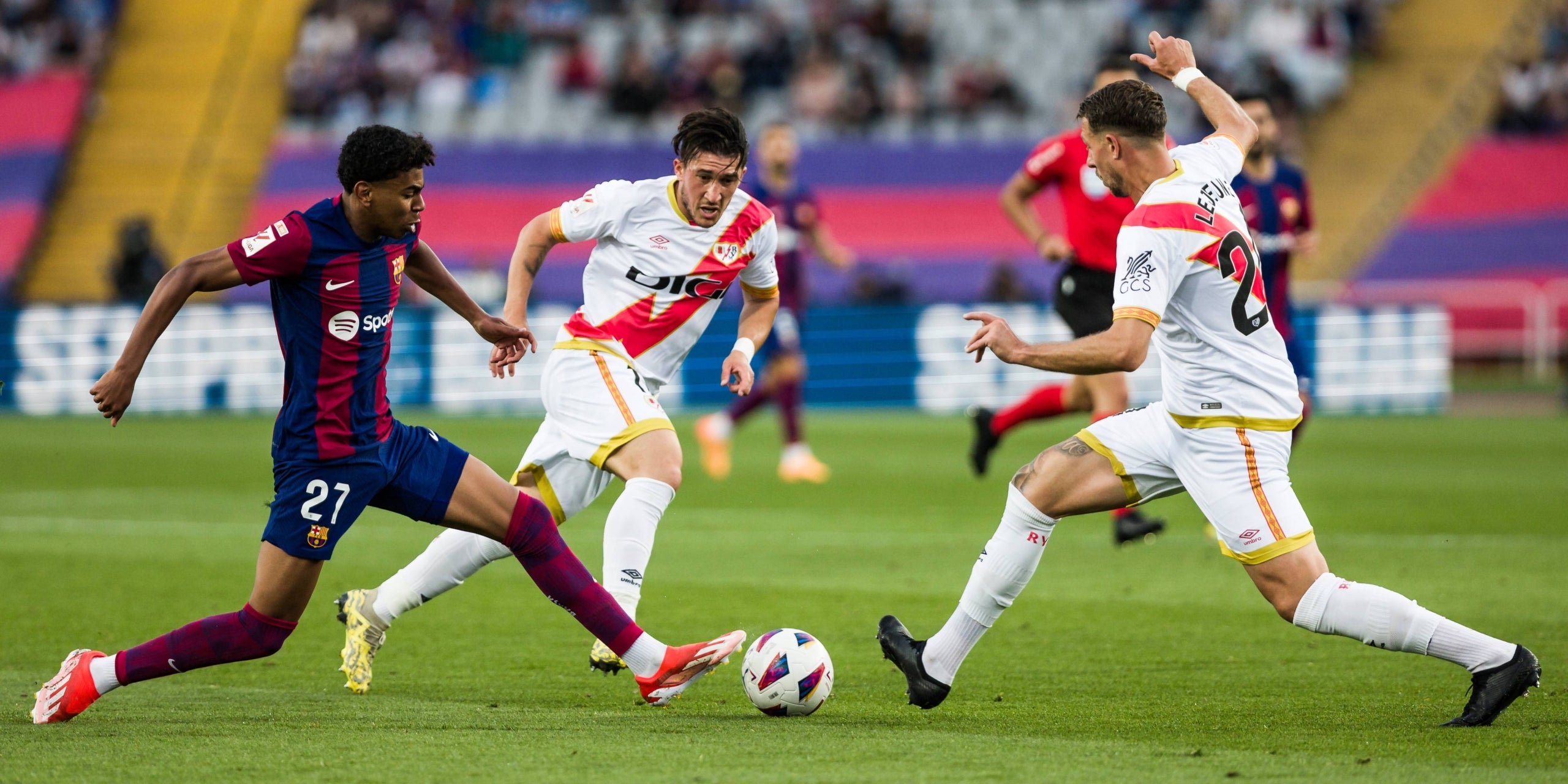 Lamine Yamal, durante el último partido del Barça contra el Rayo | Europa Press