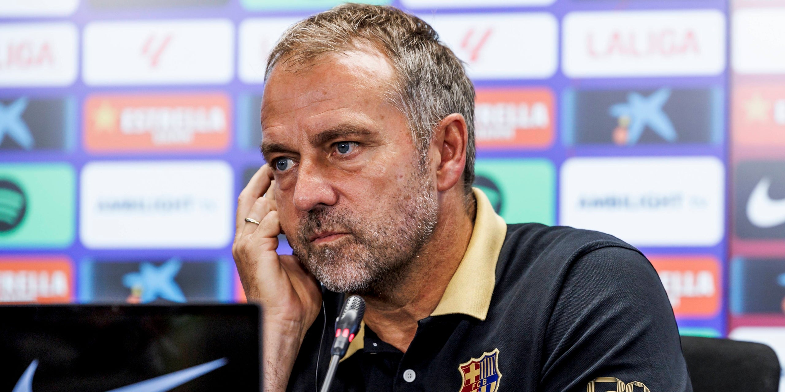Hansi Flick, en roda de premsa | Europa Press