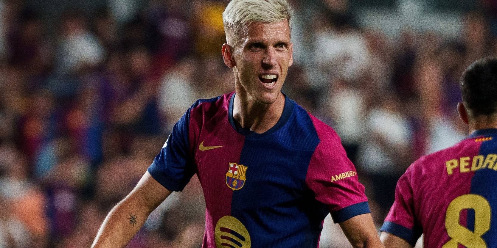 Dani Olmo celebra el seu primer gol amb el Barça | FC Barcelona