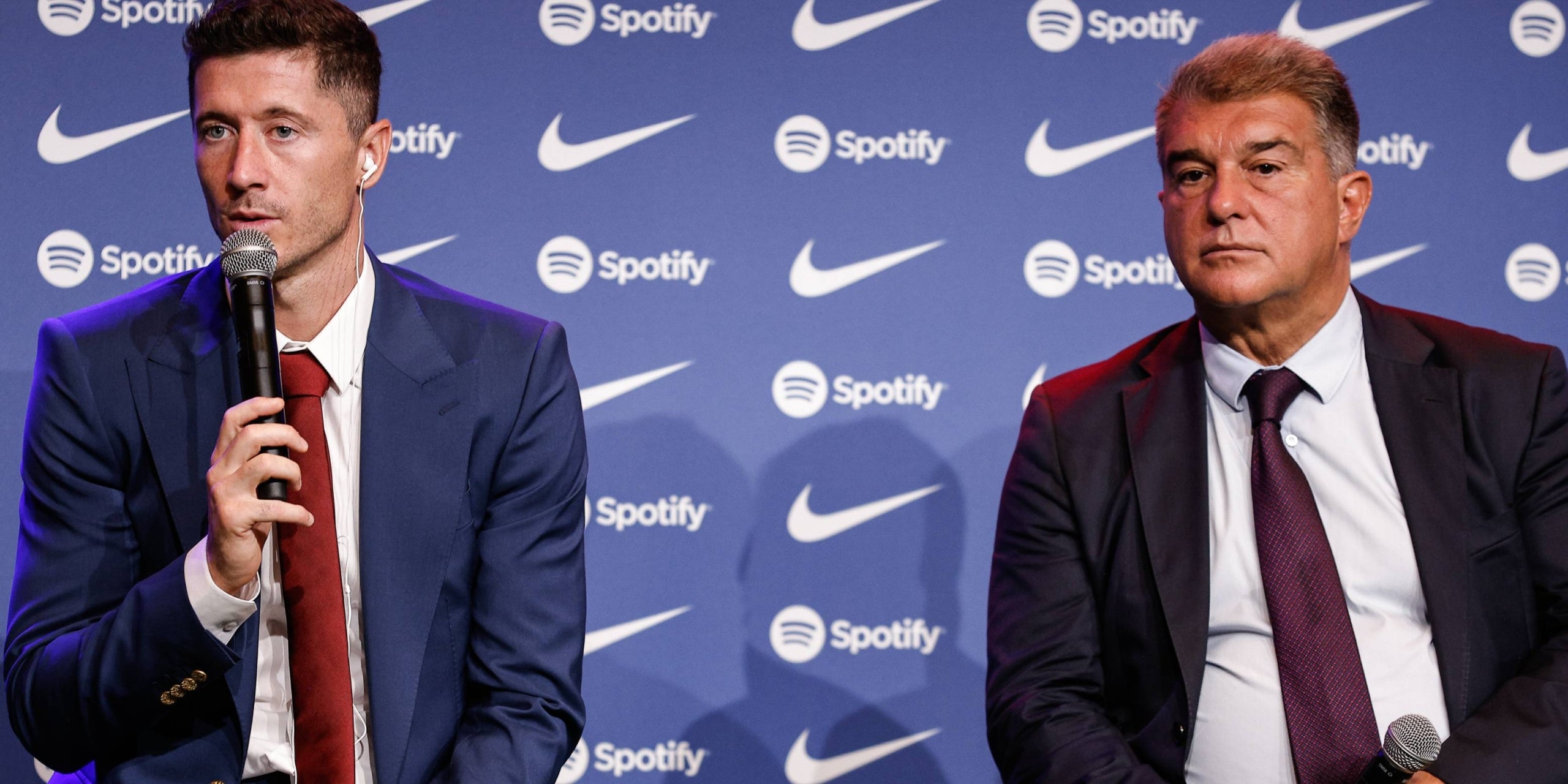 Robert Lewandowski y Joan Laporta | Europa Press
