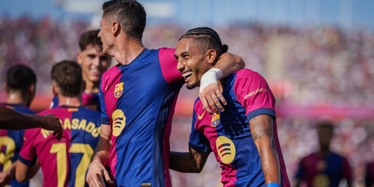 Raphinha, celebrant un gol amb el Barça | FC Barcelona