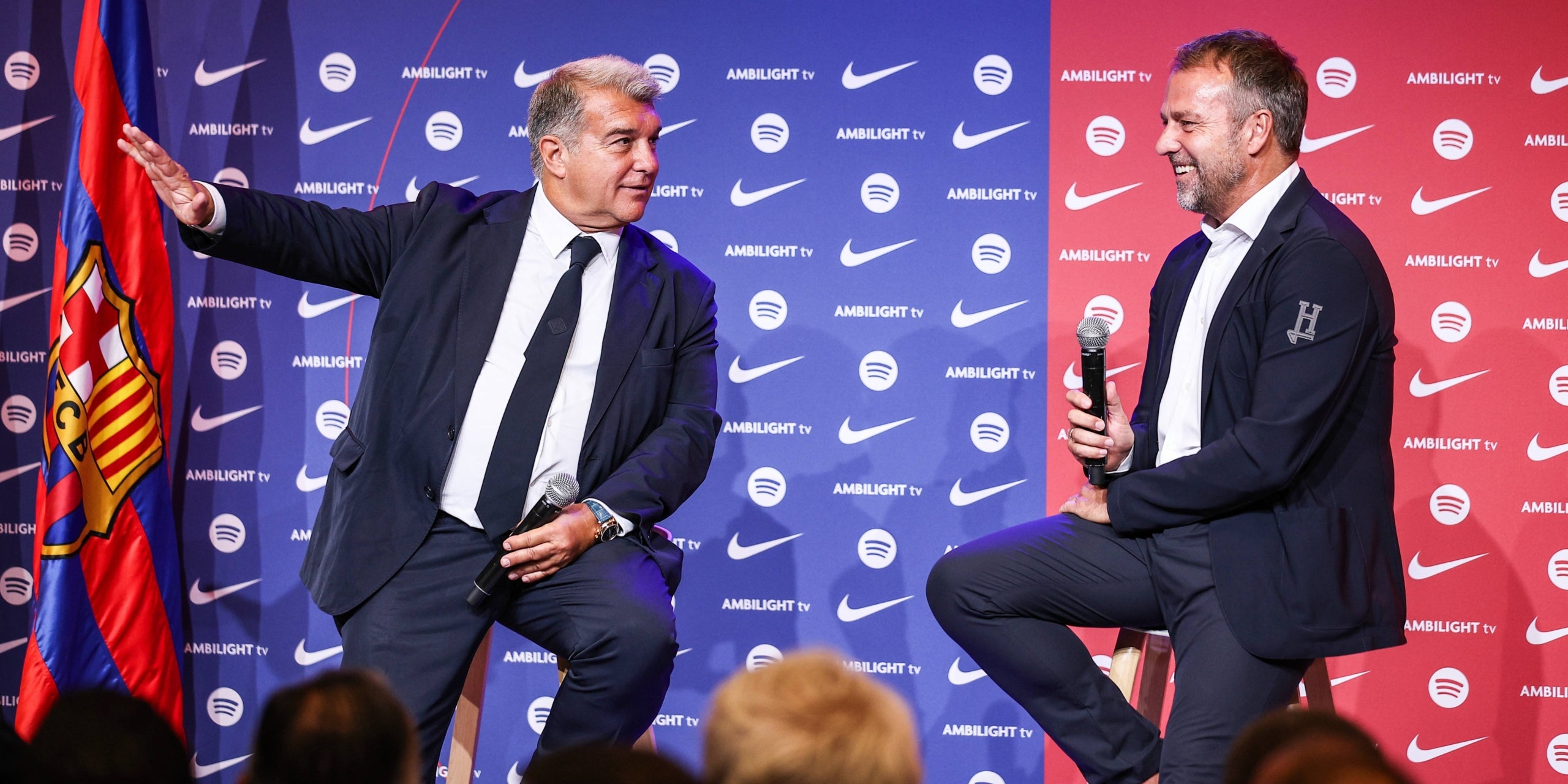 Joan Laporta y Hansi Flick | Europa Press