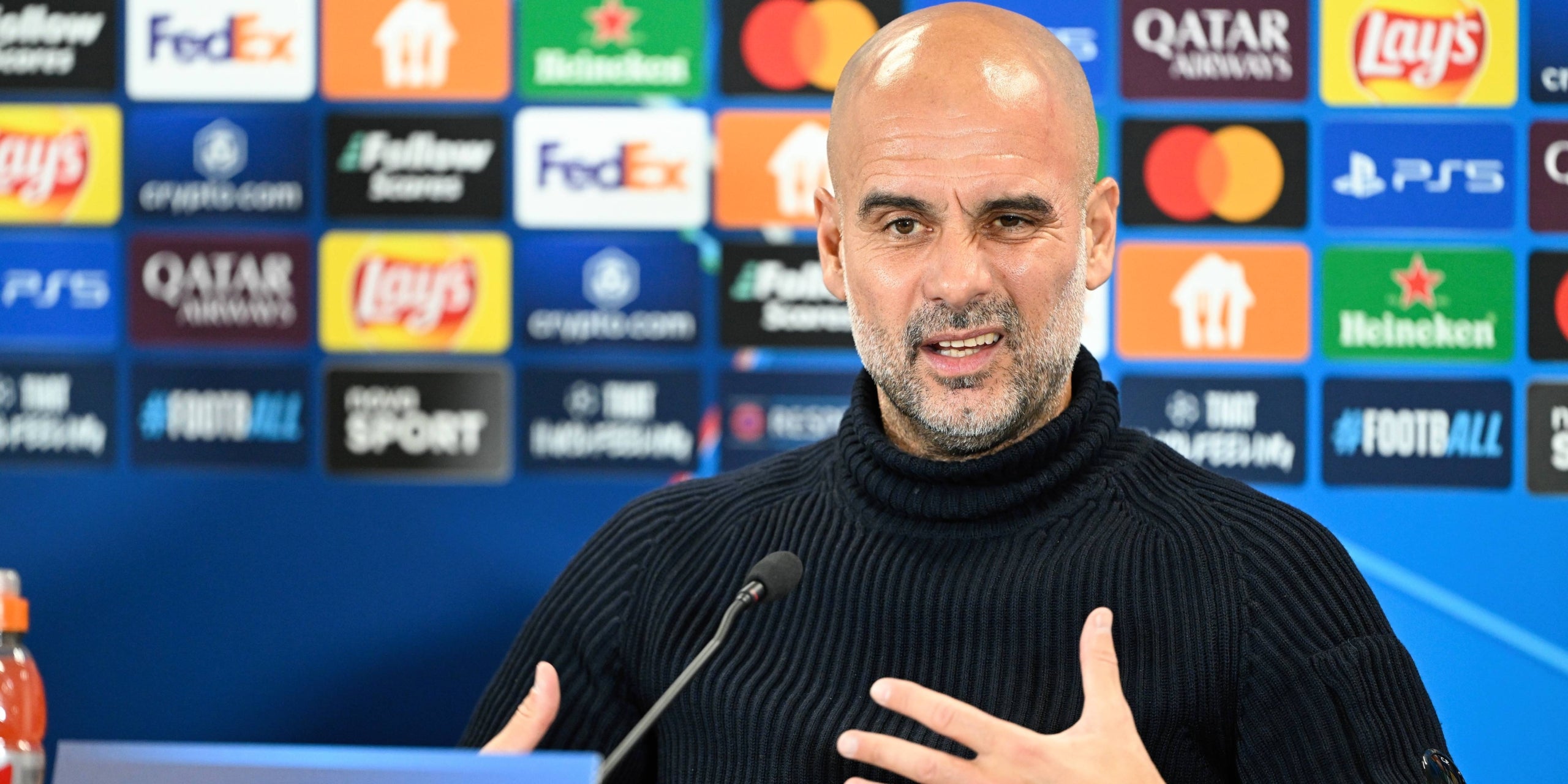 Pep Guardiola, durant una roda de premsa | Europa Press
