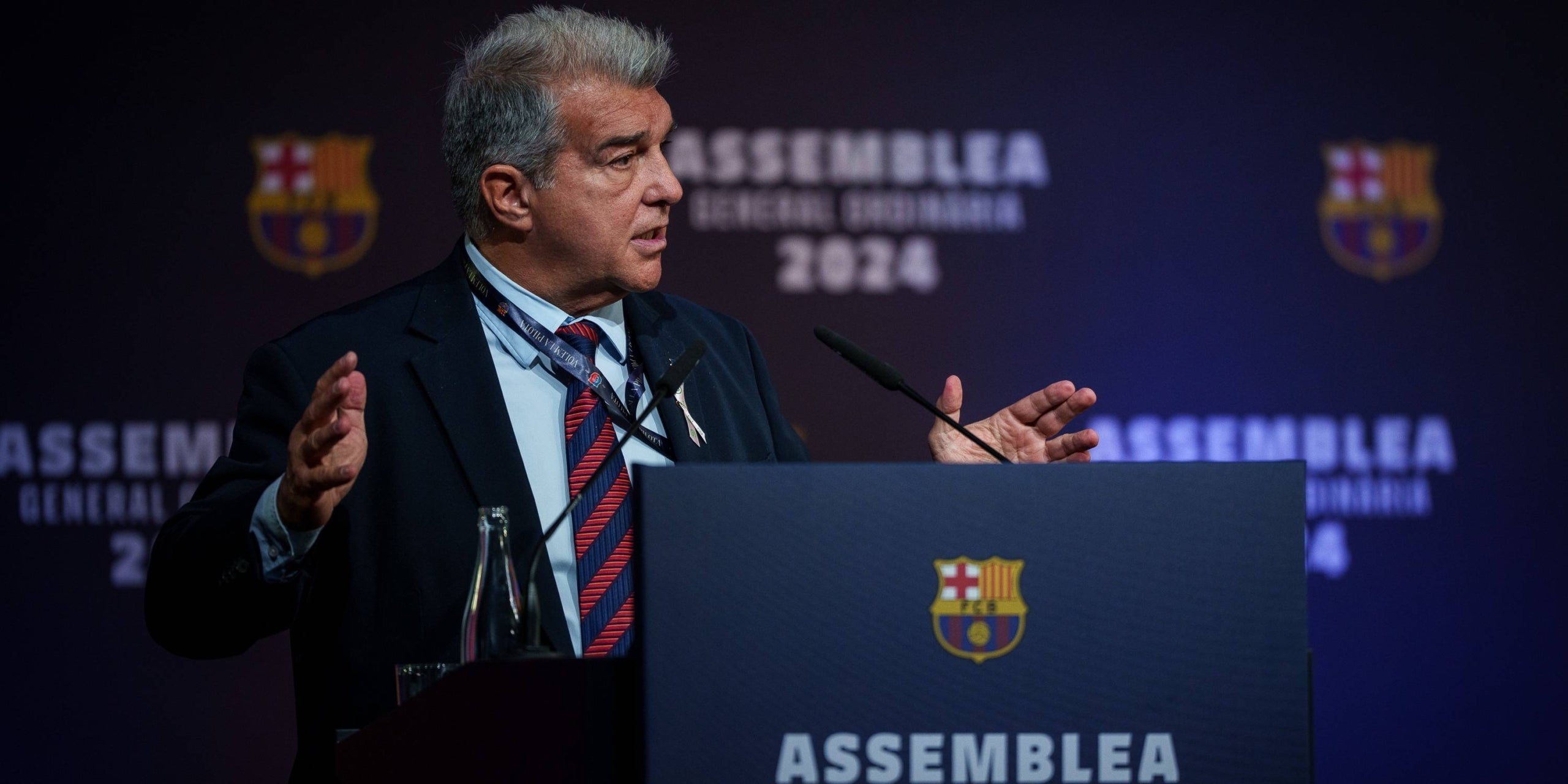 Joan Laporta, a l'Assemblea General de Socis | Europa Press