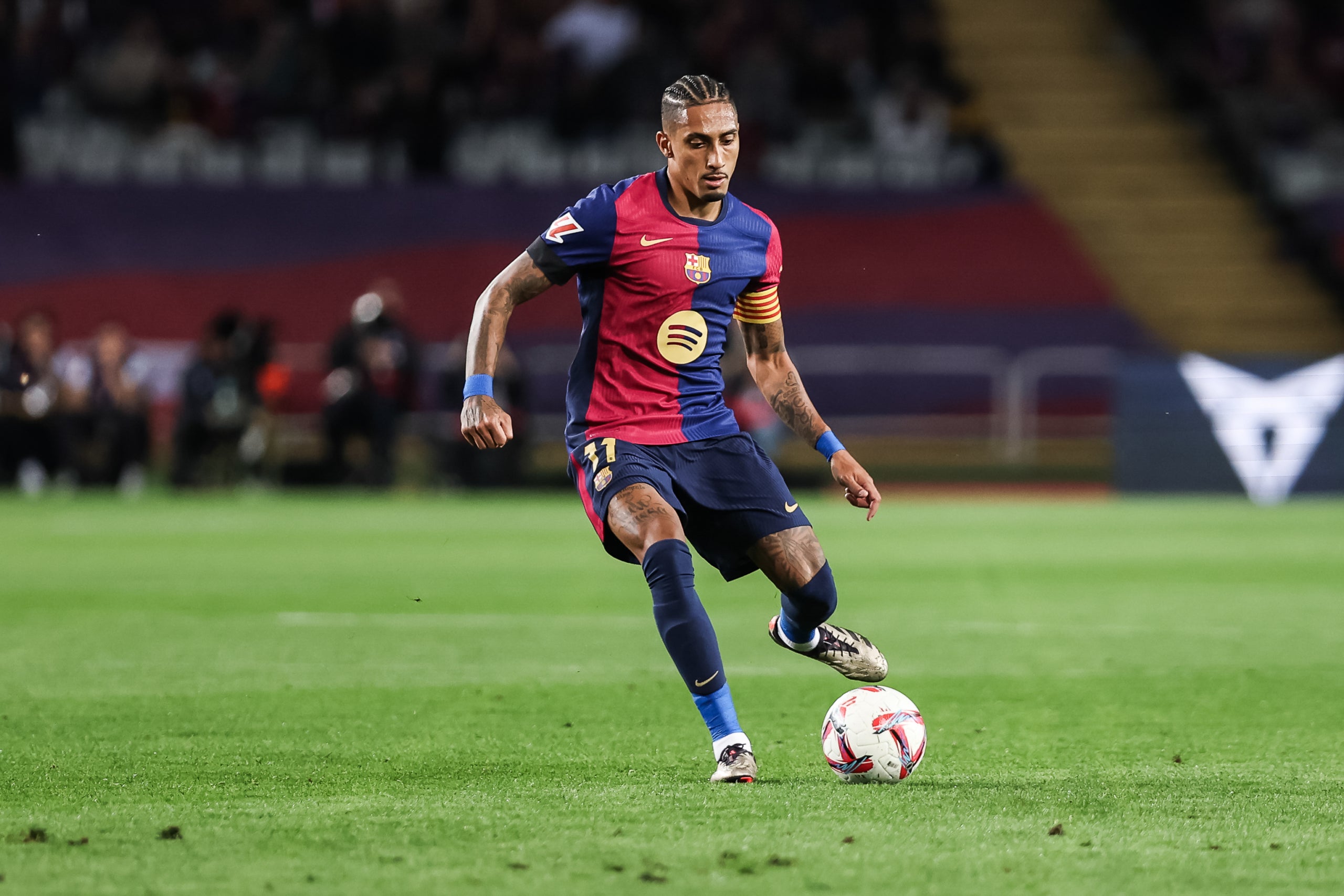 Raphinha, durante un partido con el Barça | Europa Press