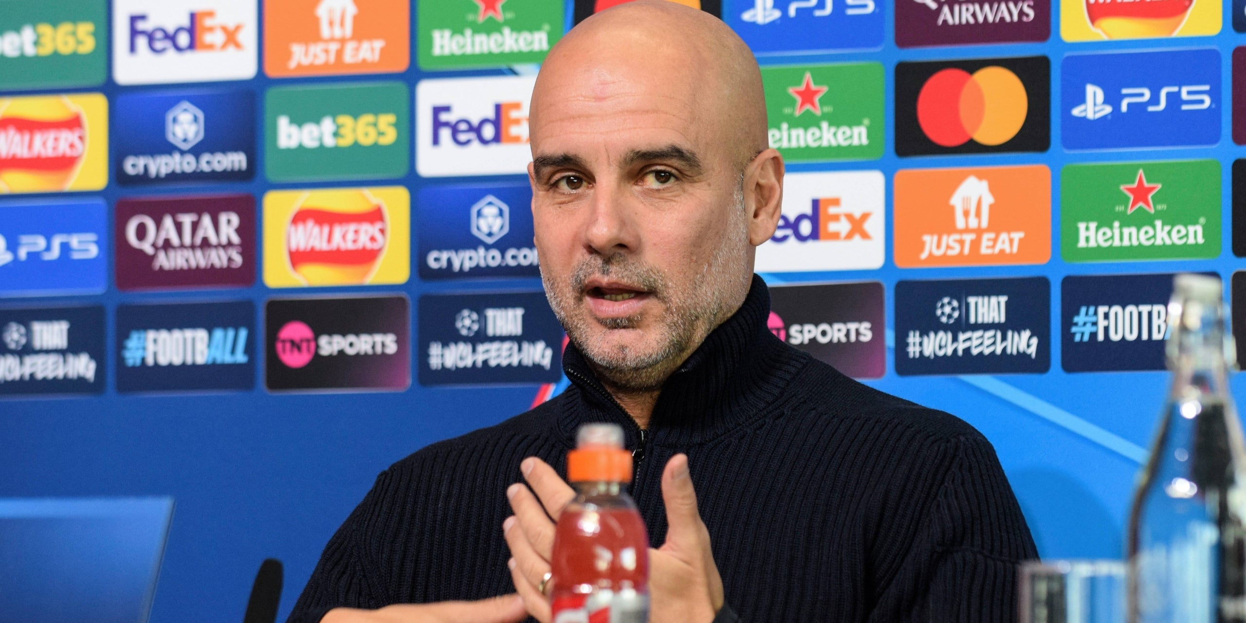Pep Guardiola, en roda de premsa | Europa Press