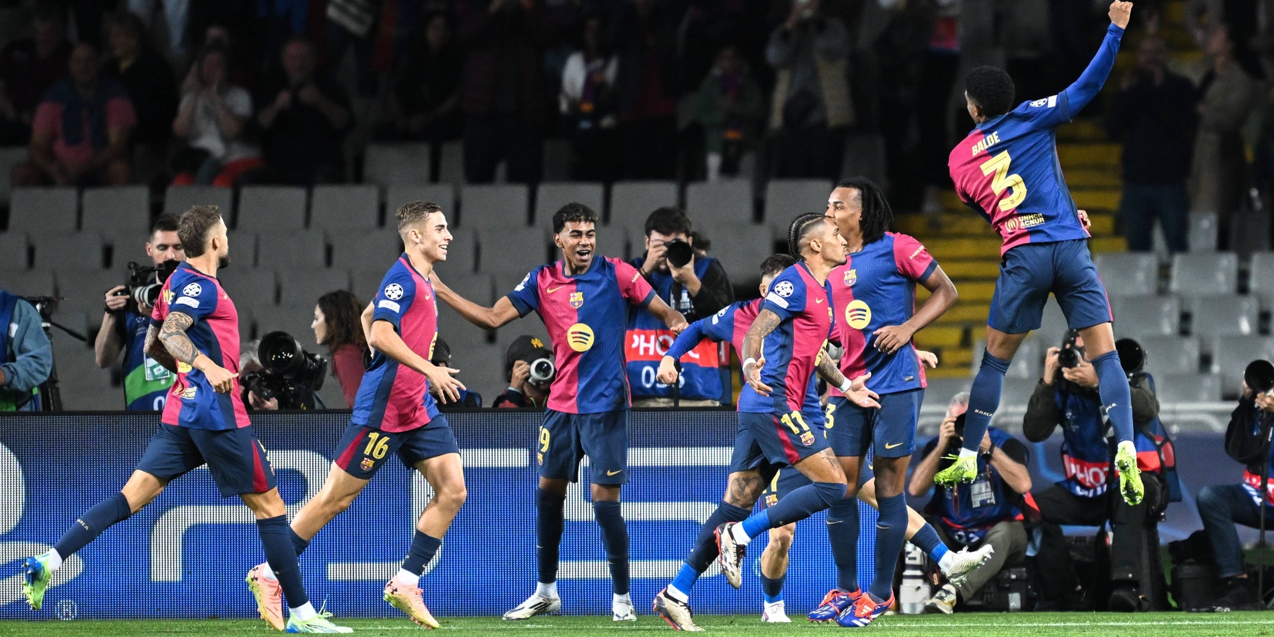Els jugadors del Barça, celebrant un gol contra el Bayern de Munic | Europa Press