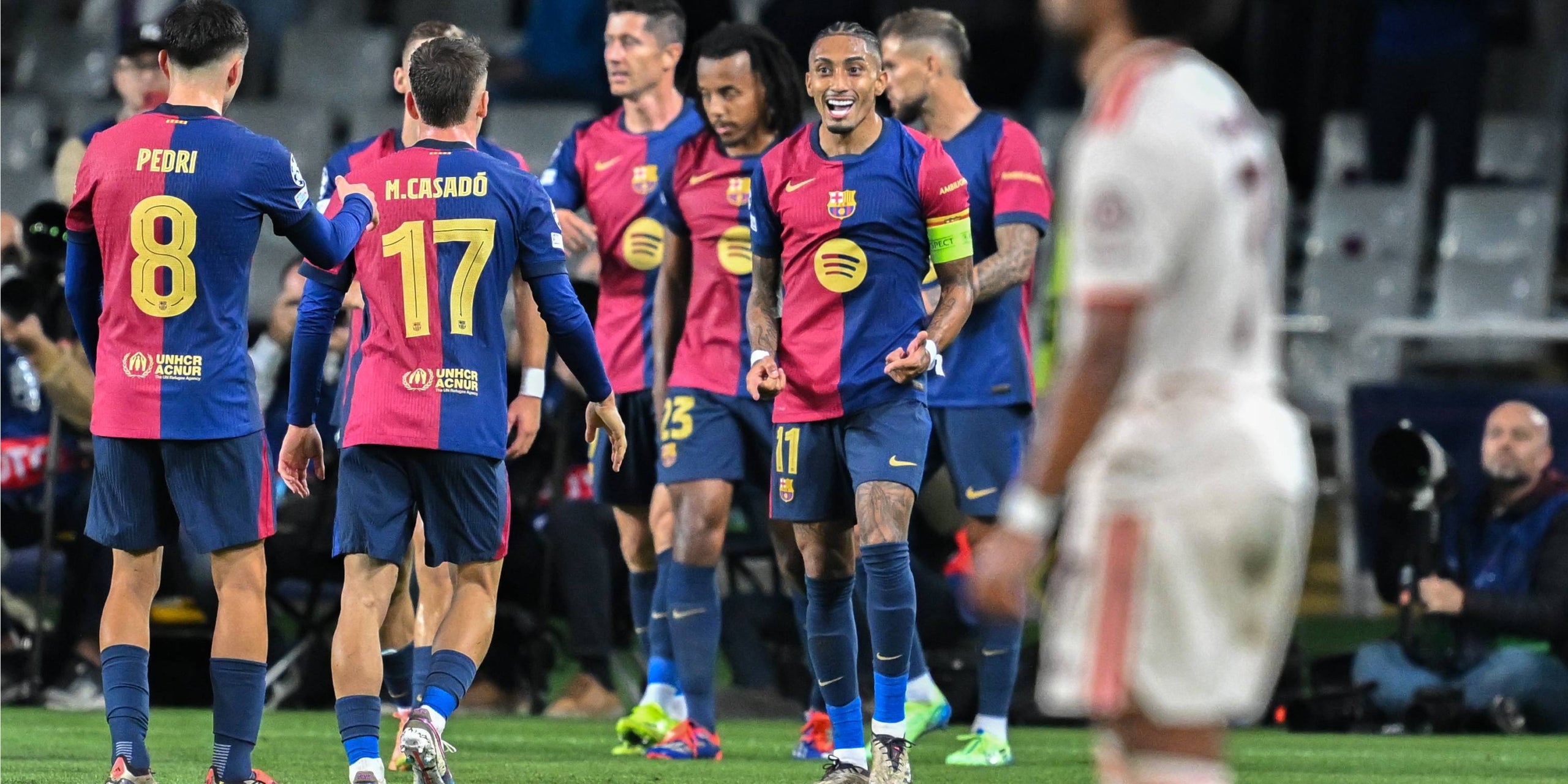 Los jugadores del Barça celebran uno de los goles contra el Bayern | Europa Press