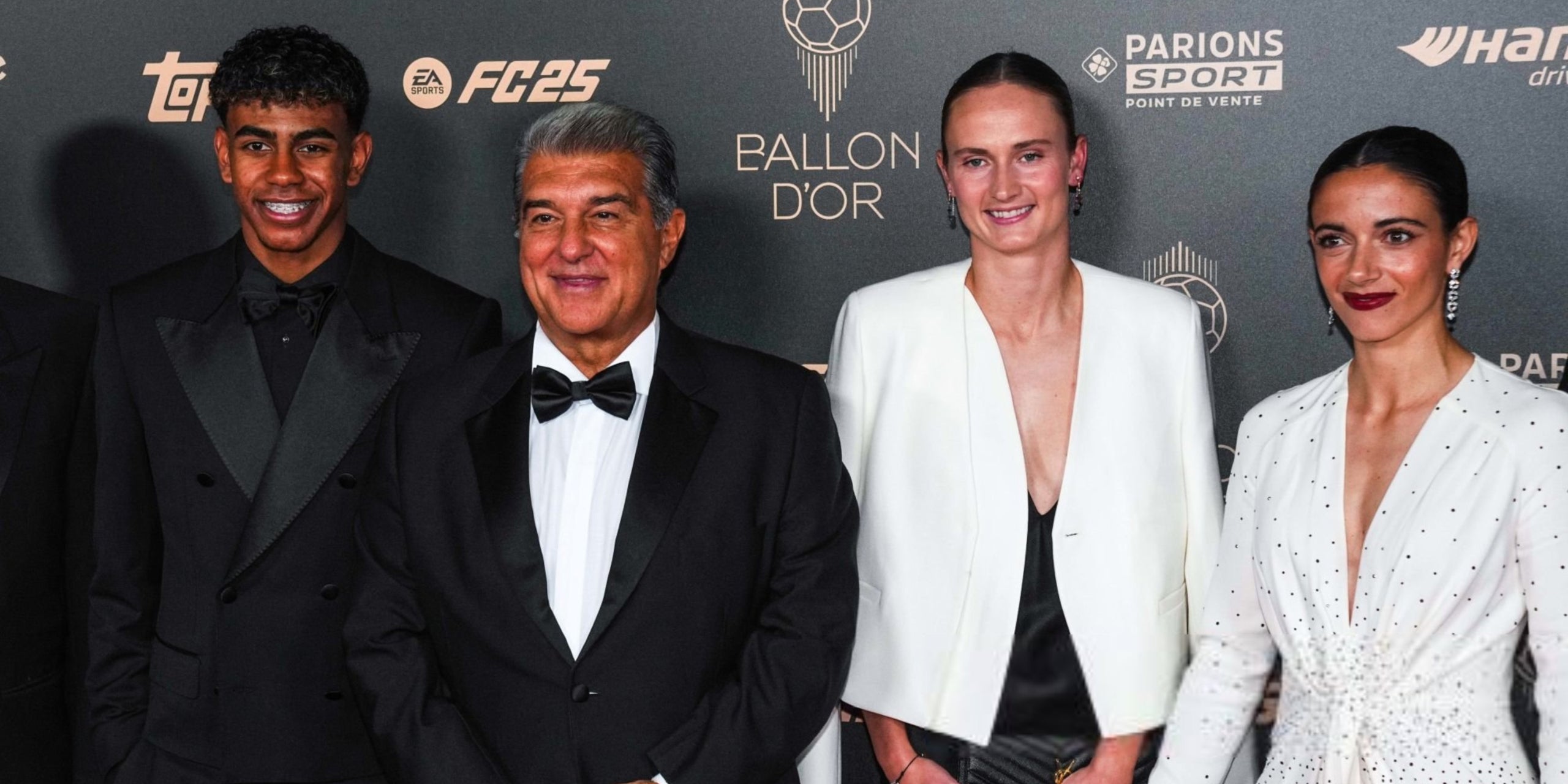 Lamine Yamal, Joan Laporta, Graham Hansen i Aitana Bonmatí, a la gala de la Pilota d'Or | @ballondor