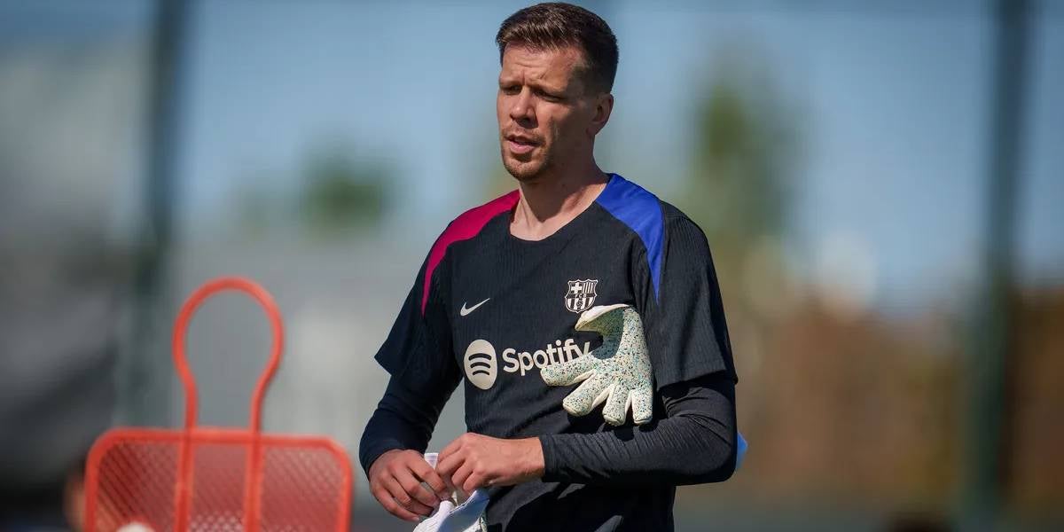 Wojciech Szczesny, durante un entrenamiento con el Barça | FC Barcelona