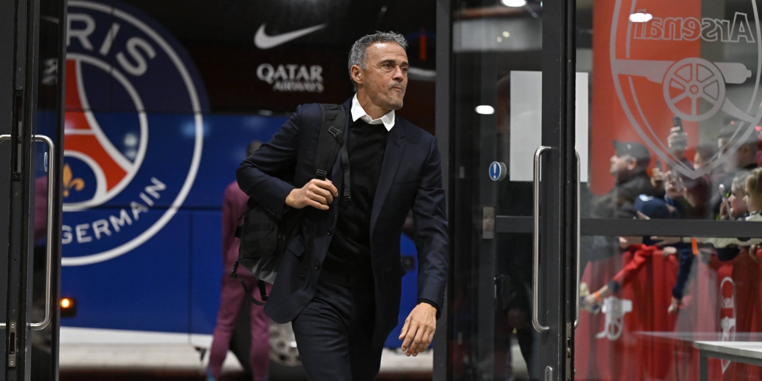 Luis Enrique arribant a l'estadi abans del partit | PSG