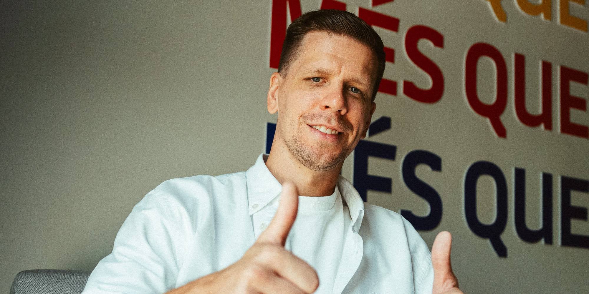 Szczesny, durant l'acte de signatura del nou contracte | FC Barcelona