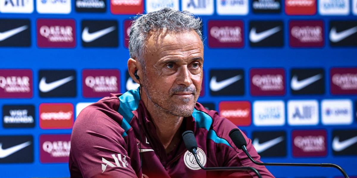 Luis Enrique durant una roda de premsa | PSG