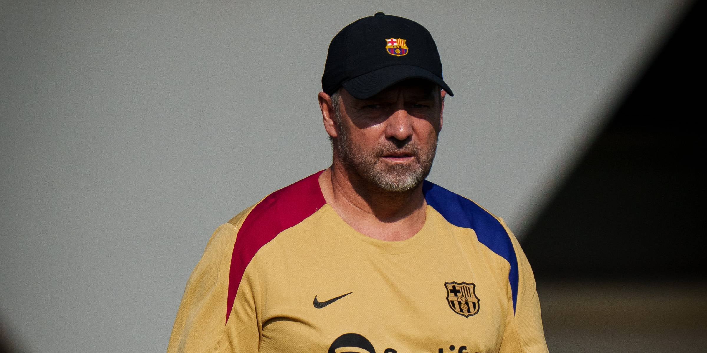 Hansi Flick durant un entrenament amb el Barça | FC Barcelona