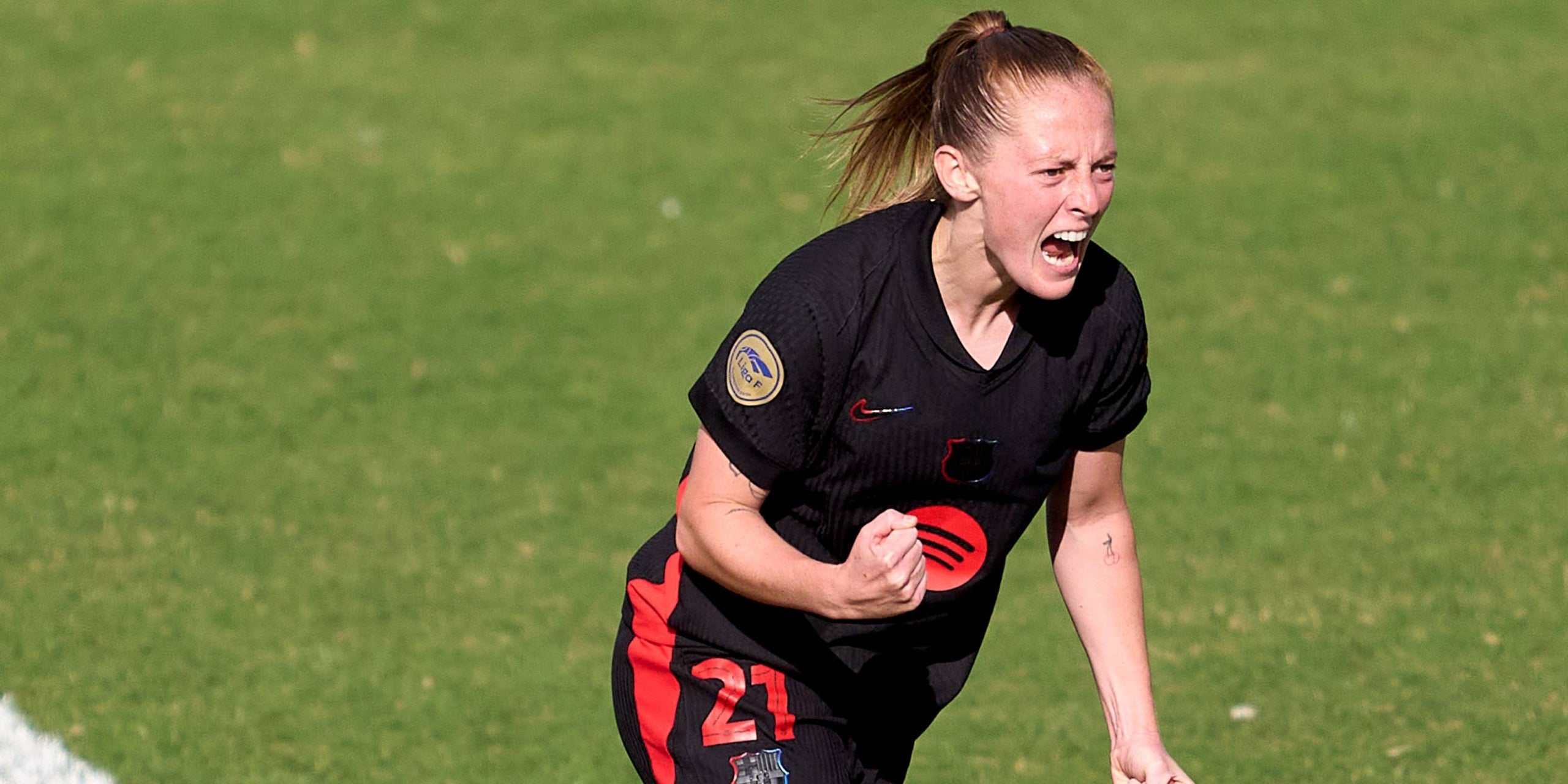 Keira Walsh celebra uno de los goles del partido | FC Barcelona
