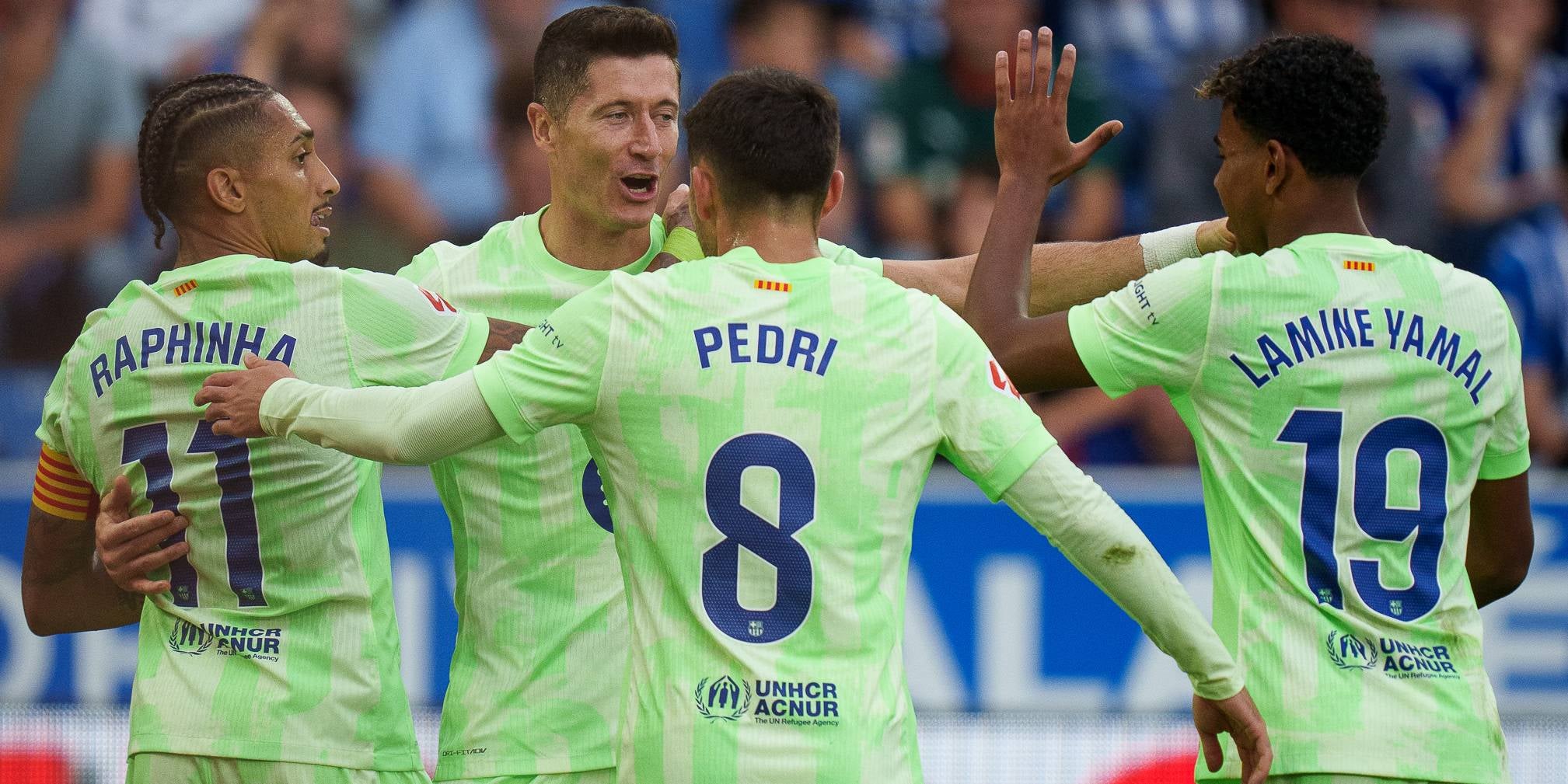 Els jugadors del Barça celebren un dels gols contra l'Alabès | FC Barcelona