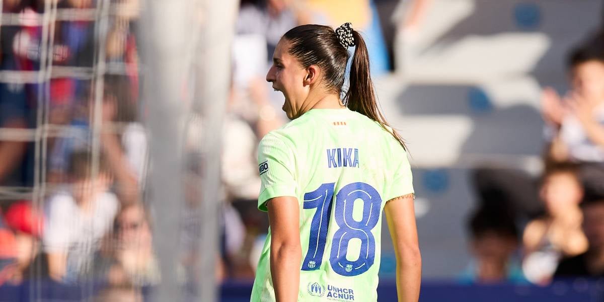 Kika celebrant un gol blaugrana | @FCBFemeni