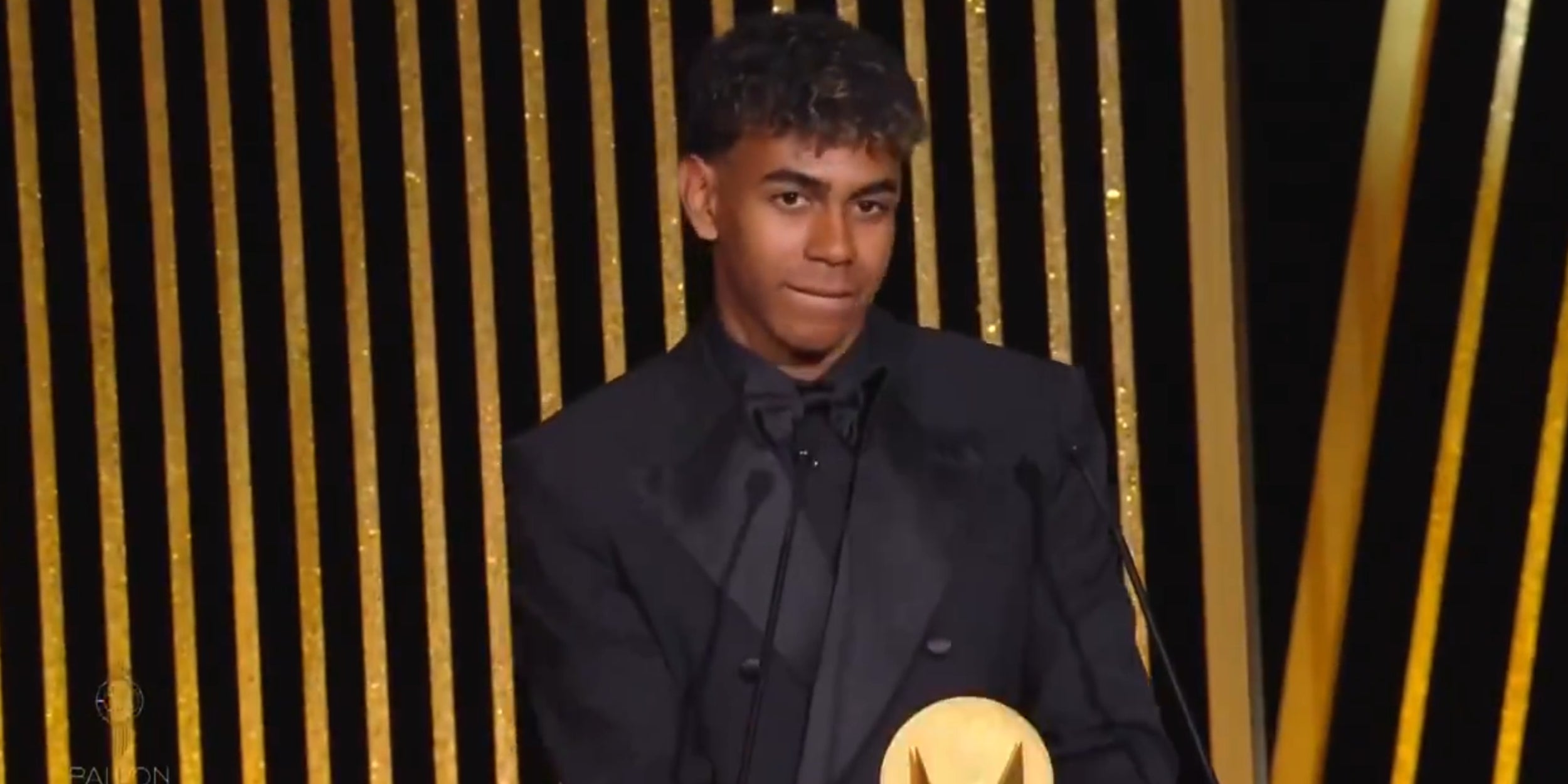 Lamine Yamal, amb el Trofeu Kopa de la temporada passada | Ballon d'Or