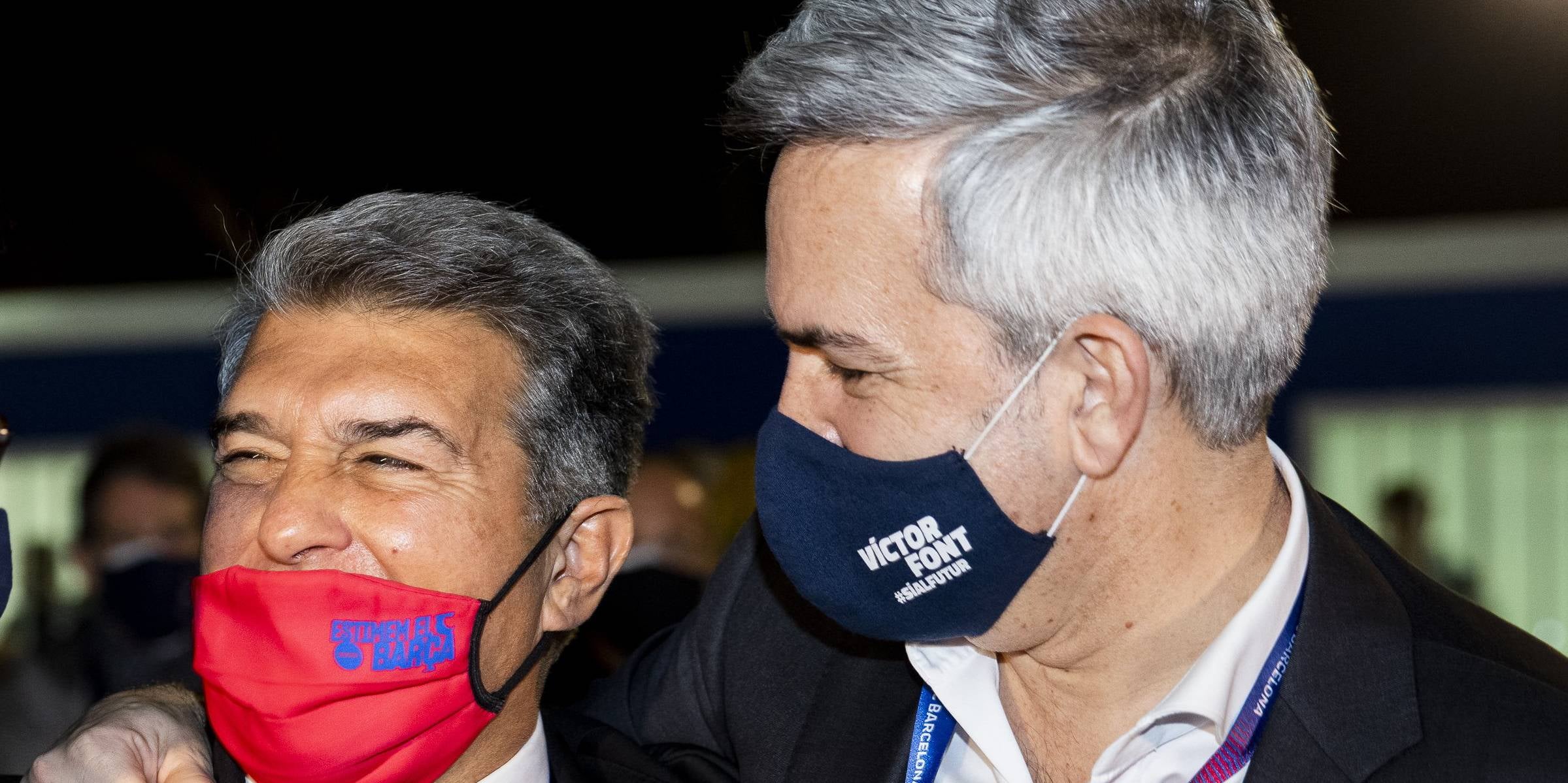 Joan Laporta i Víctor Font, després de les eleccions de 2021 | FC Barcelona