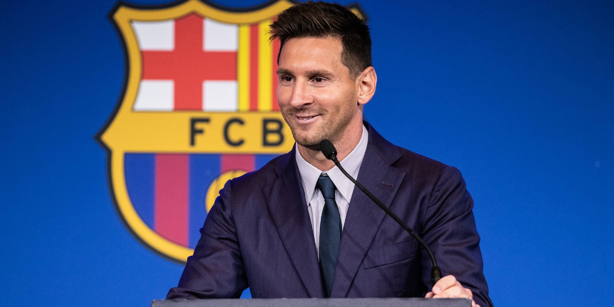 Leo Messi, durant la seva roda de premsa de comiat del Barça | Europa Press