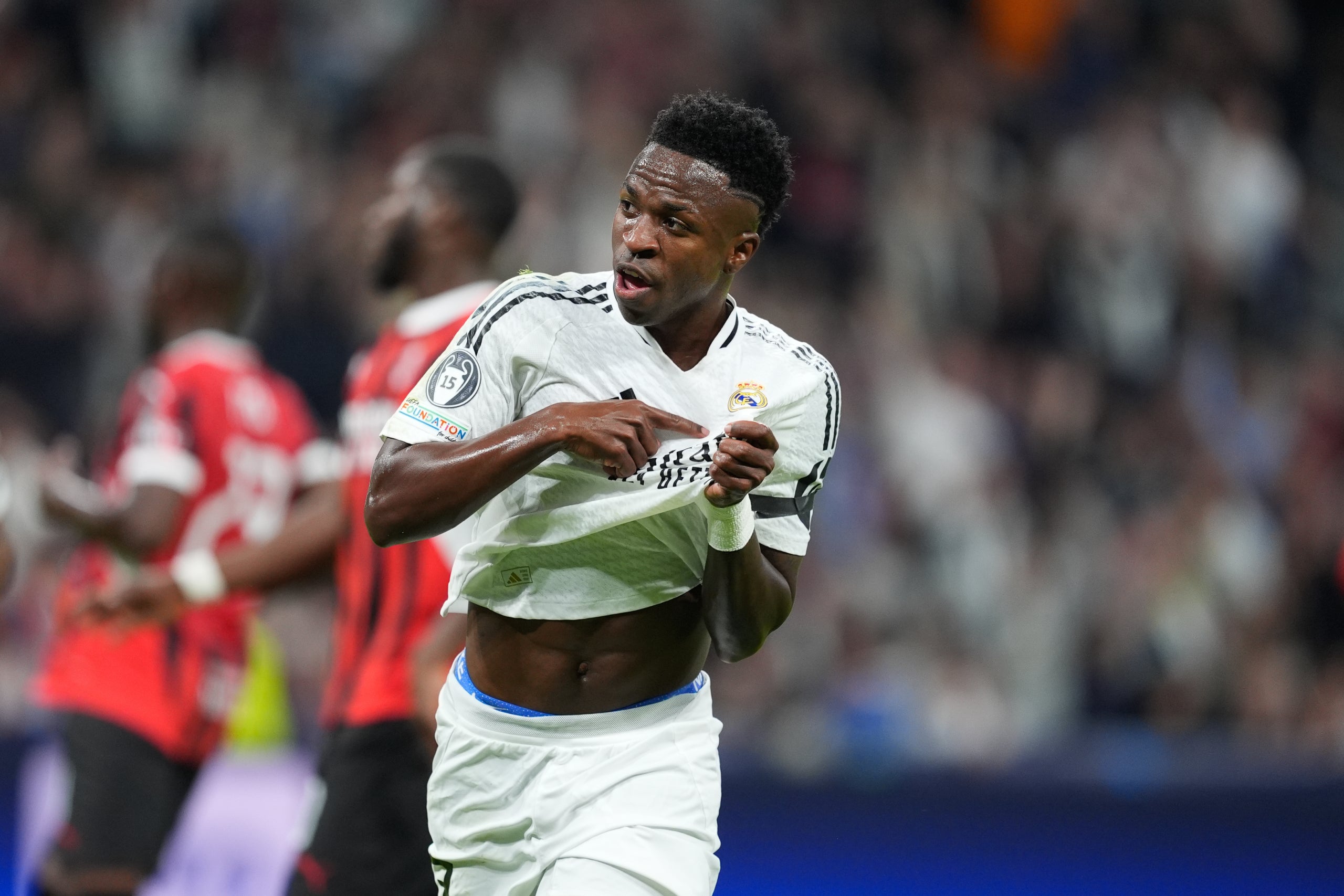 Vinicius celebra el seu gol contra el Milan | Europa Press