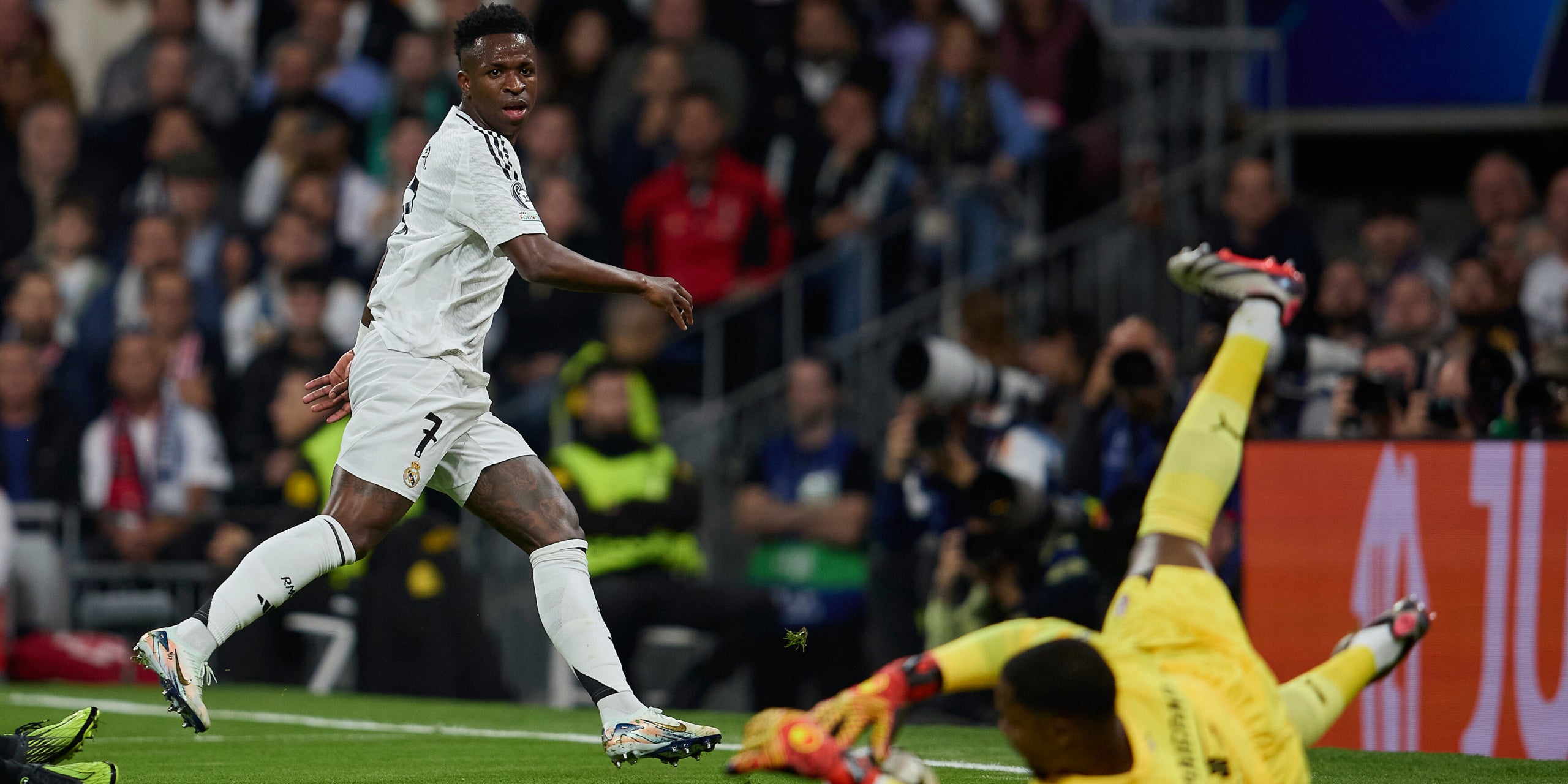 Vinicius, durant el partit contra l'AC Milan | Europa Press