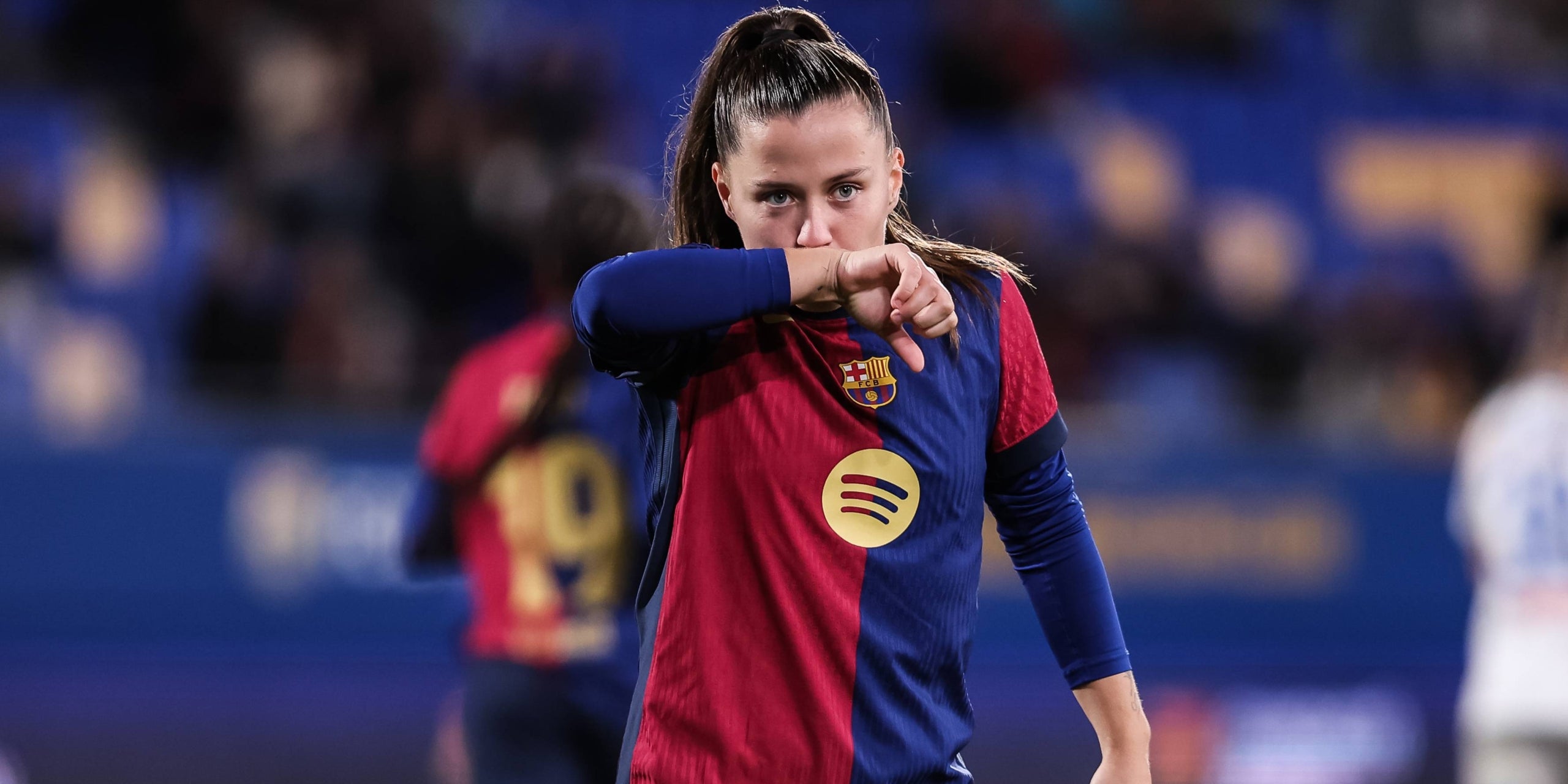 Clàudia Pina, celebrant un dels seus gols contra el Sankt Pölten | Europa Press