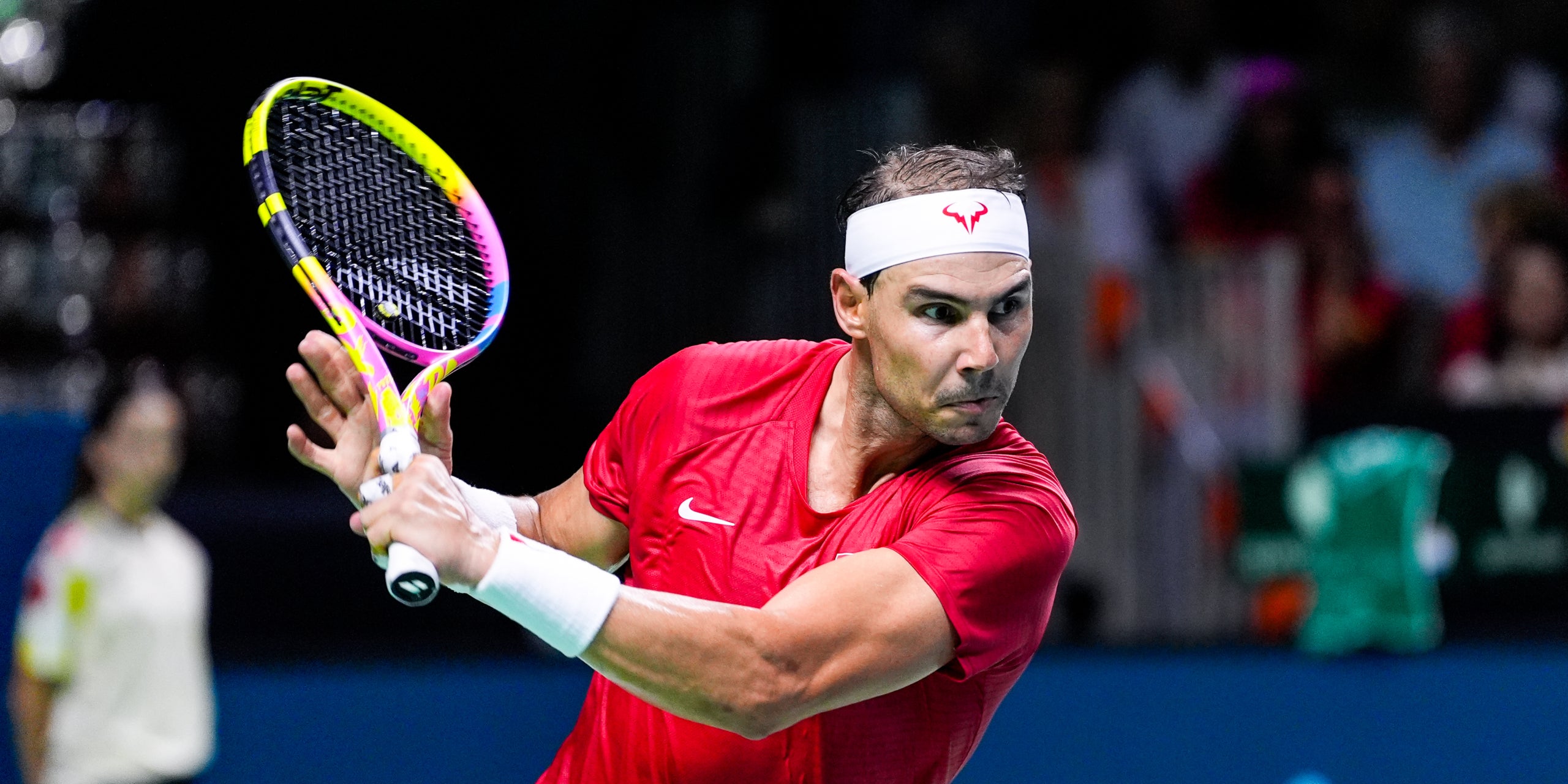 Rafa Nadal, durant el partit de la Copa Davis contra Botic van de Zandschulp | Europa Press