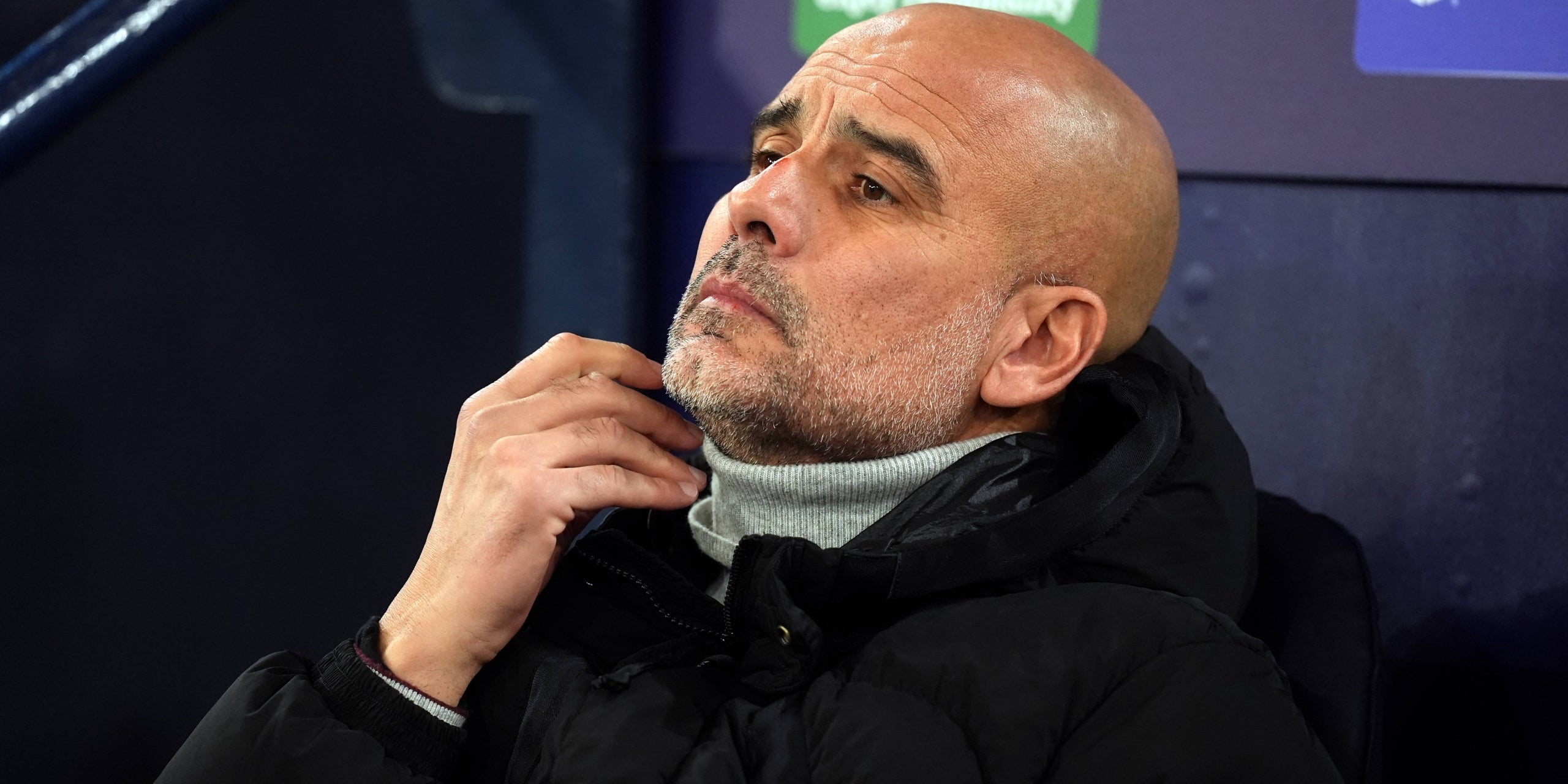 Pep Guardiola, durant el partit contra el Feyenoord | Europa Press