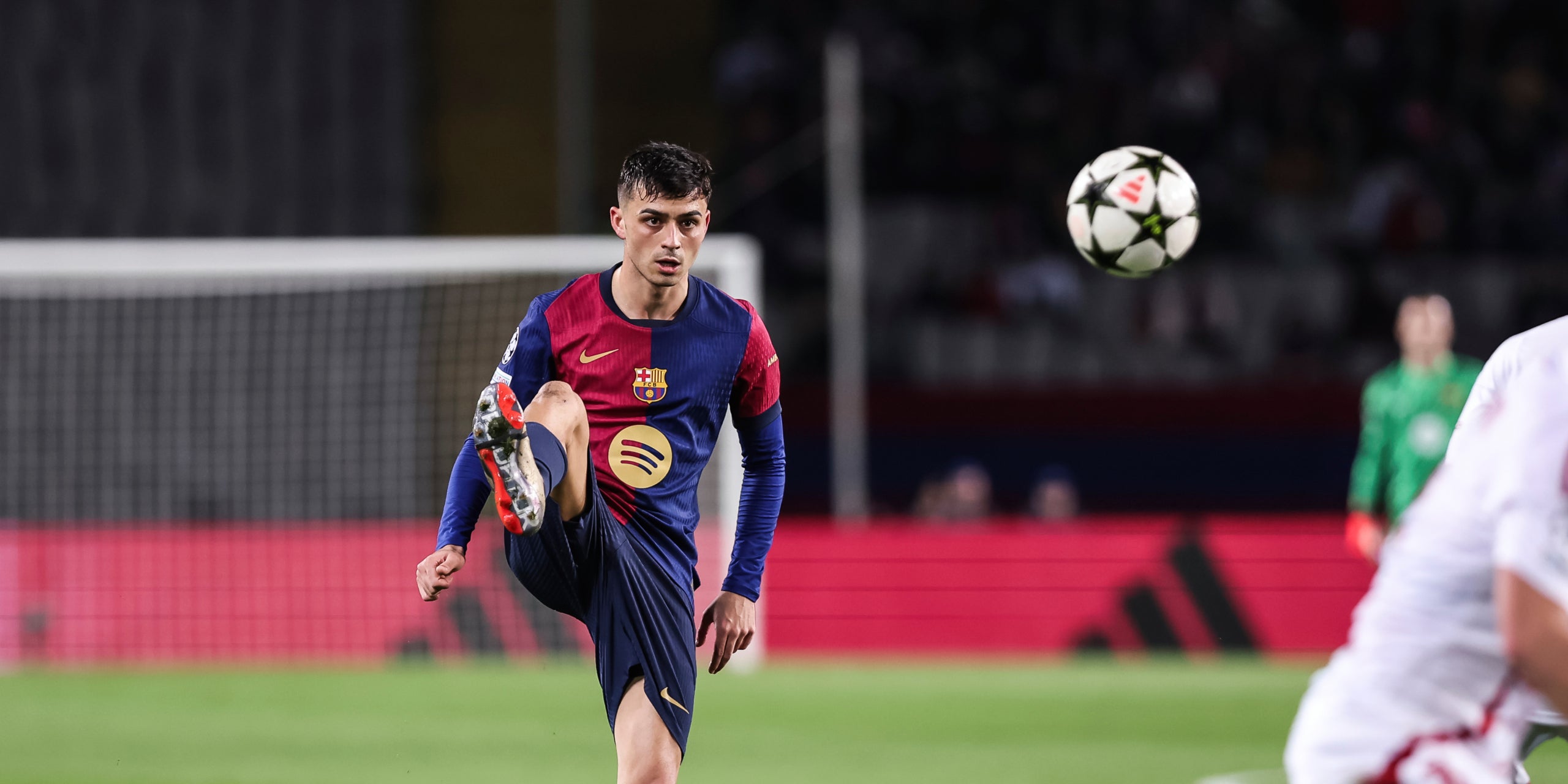 Pedri, durant el partit contra el Brest a la Champions | Europa Press