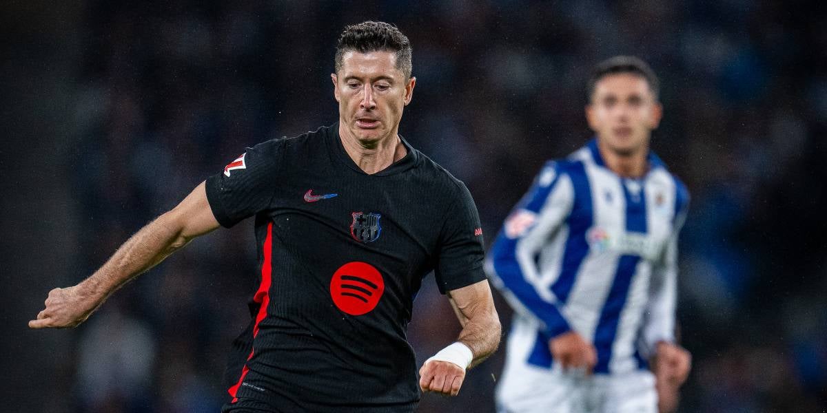 Lewandowski, contra la Reial Societat | @FCBarcelona