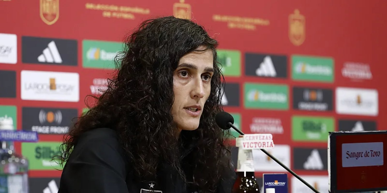 Montse Tomé, seleccionadora espanyola de futbol femení, durant una roda de premsa | RFEF