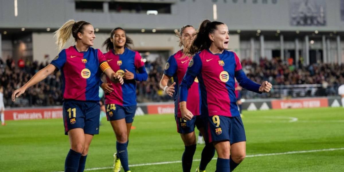 Clàudia Pina celebra el seu gol | @FCBFemeni