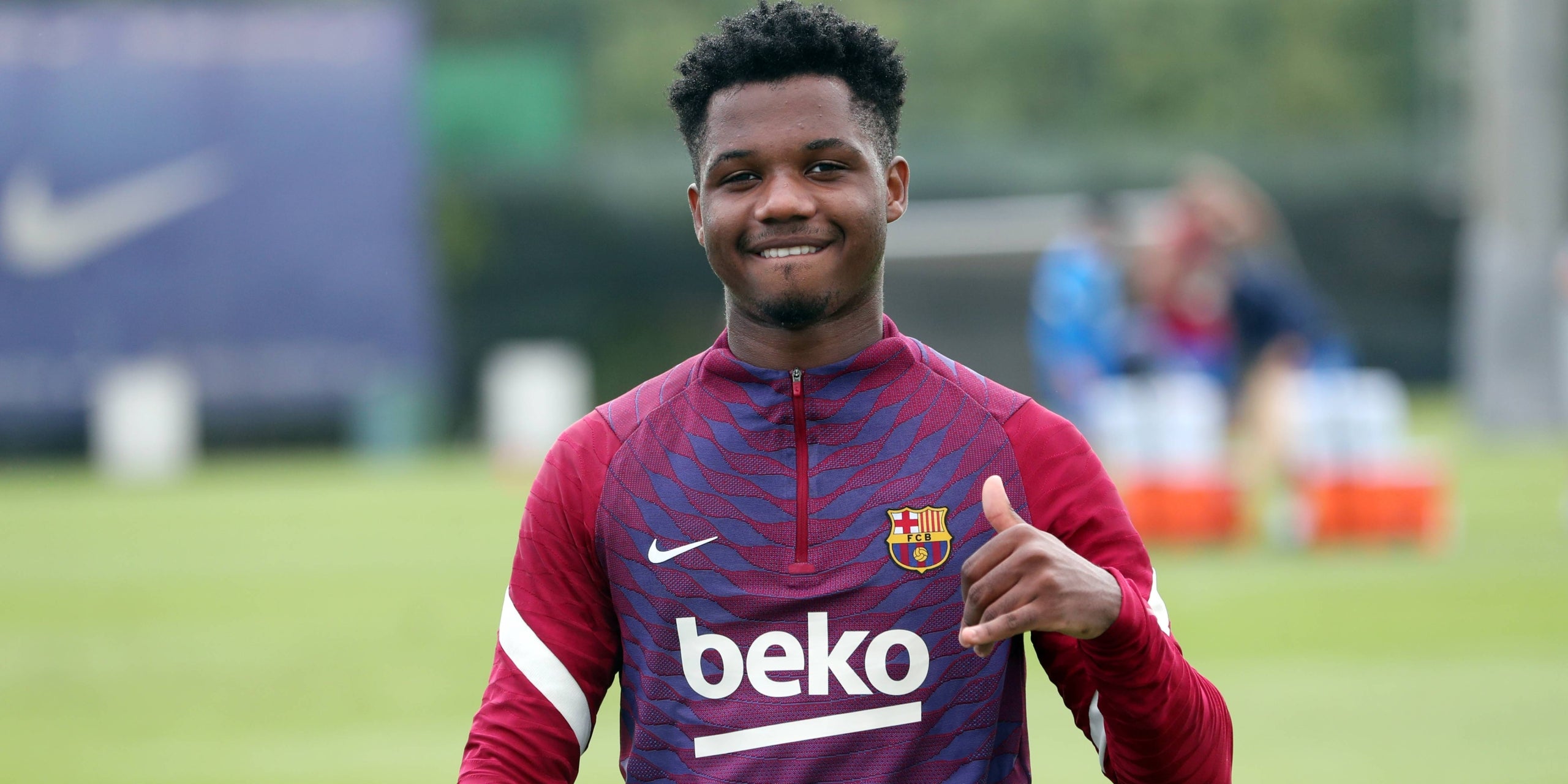 Ansu Fati, durante un entrenamiento con el Barça | FC Barcelona