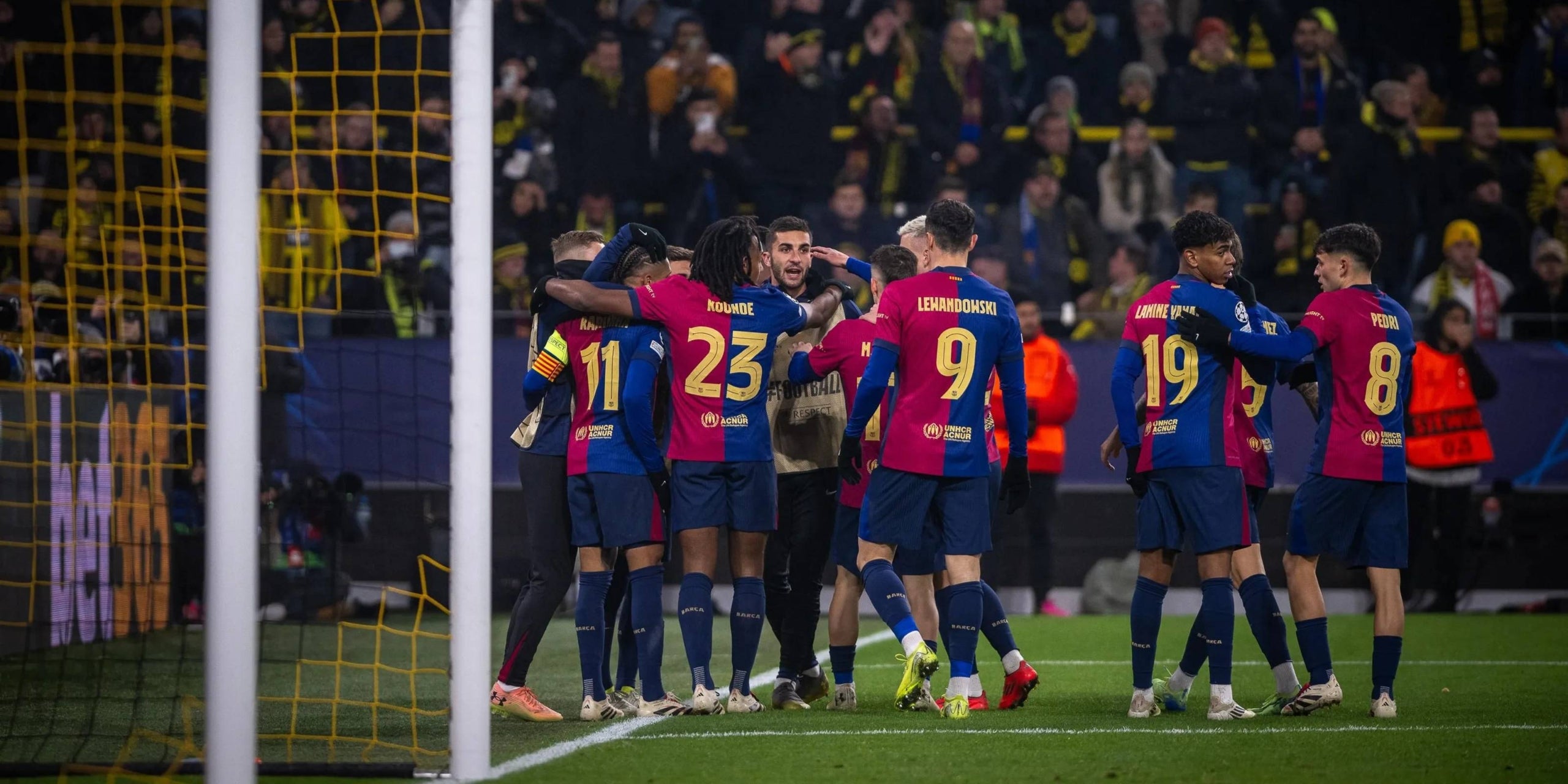 Els jugadors del Barça celebren un gol contra el Borussia Dortmund | FC Barcelona