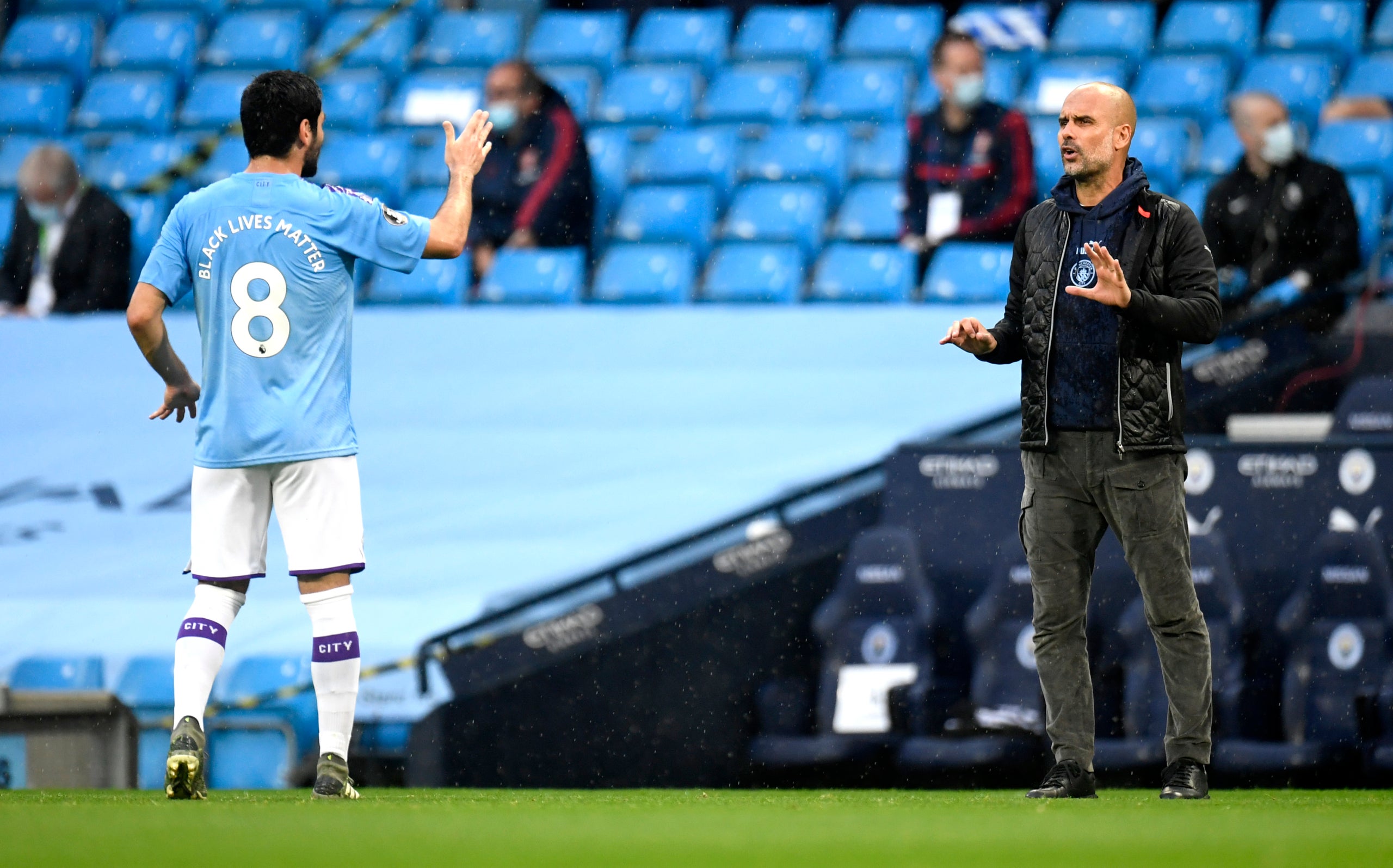 Pep Guardiola i Ilkay Gündogan, en una imatge d'arxiu | Europa Press