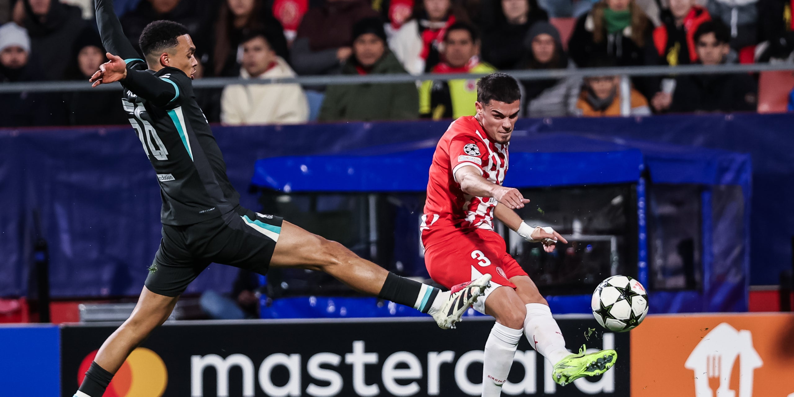 Miguel Gutiérrez, durant el partit contra el Liverpool | Europa Press