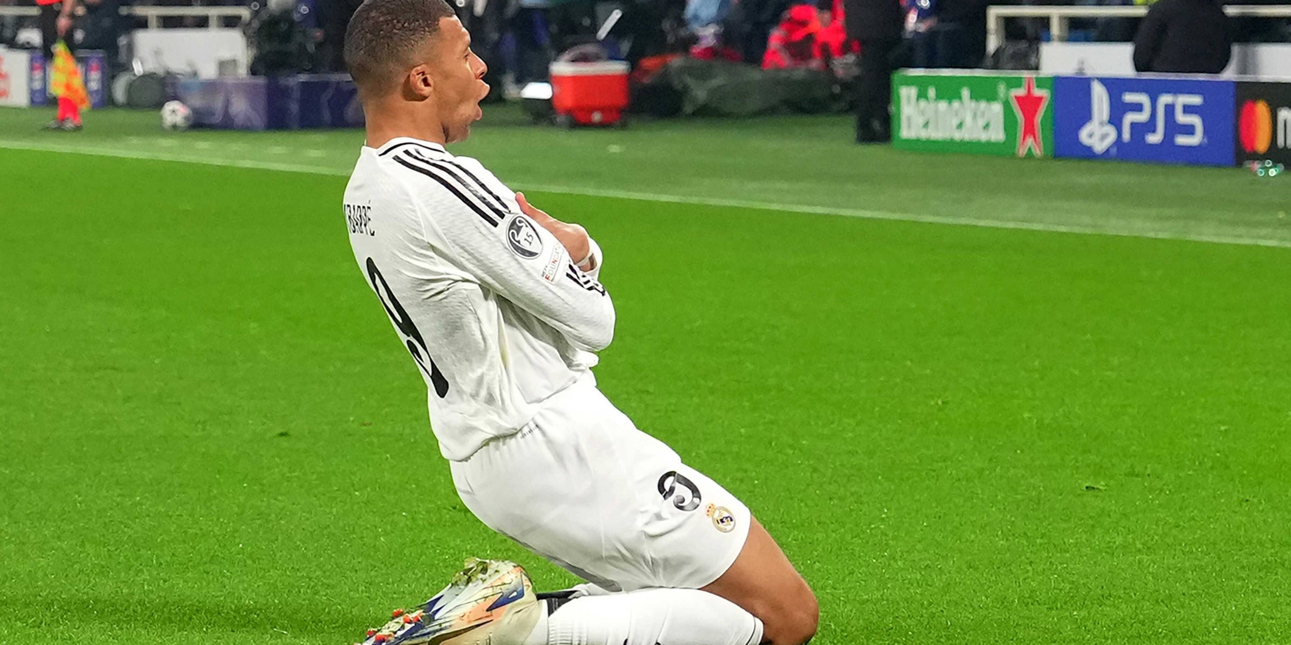 Mbappé celebra el seu gol contra l'Atalanta | Europa Press