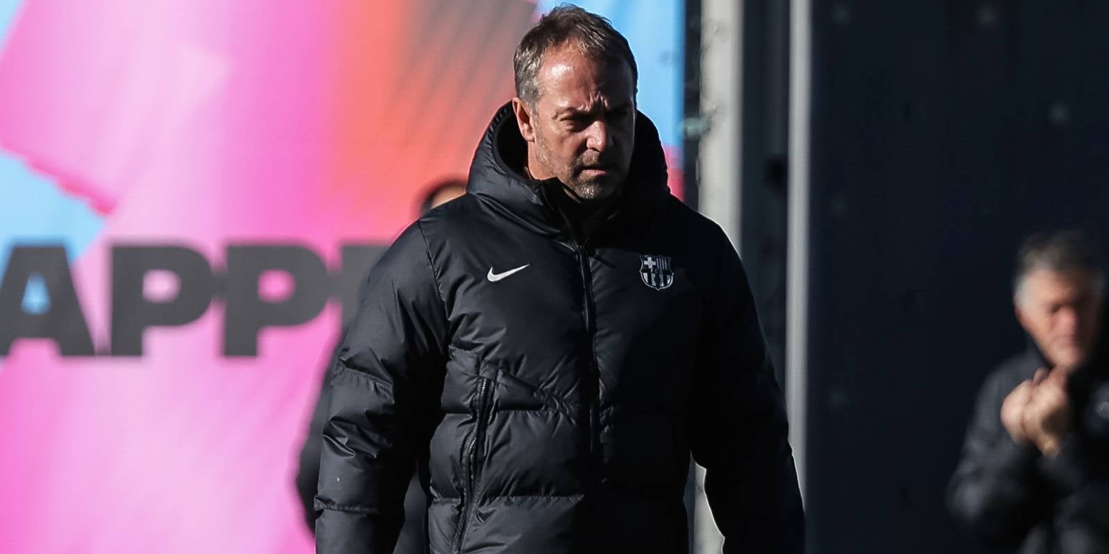 Hansi Flick, durant un entrenament del Barça | Europa Press
