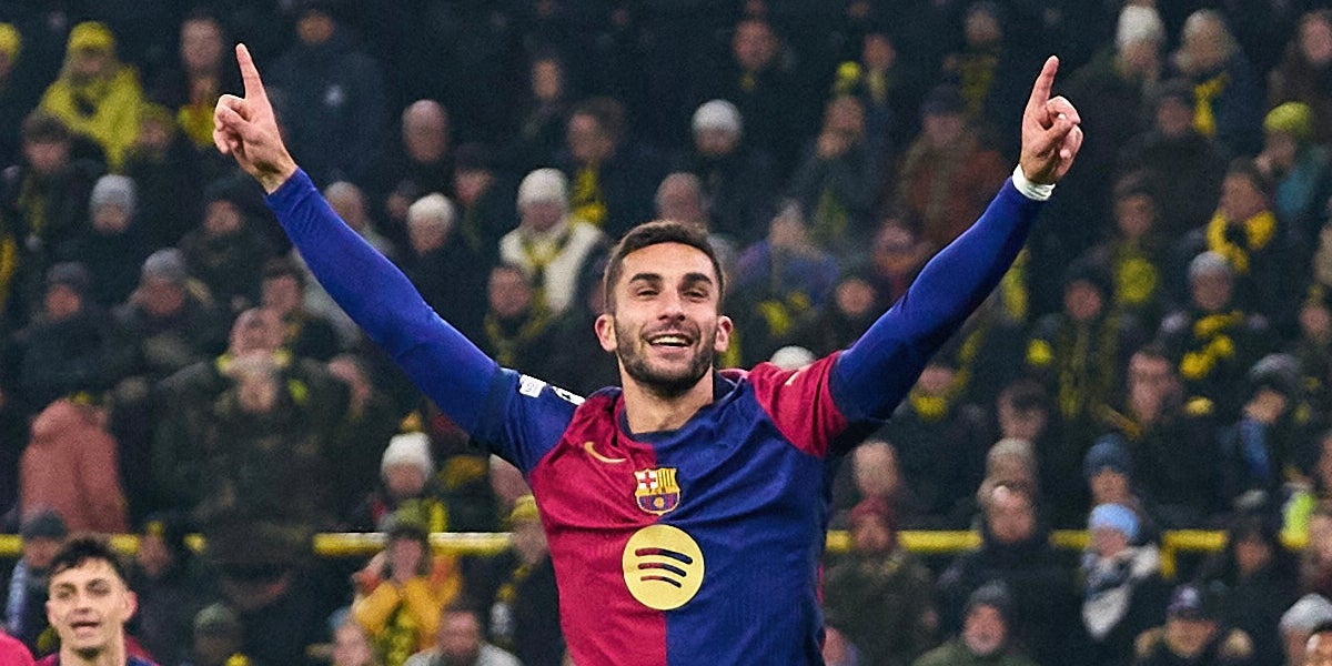 Ferran Torres, celebrant un gol contra el Borussia Dortmund | FC Barcelona