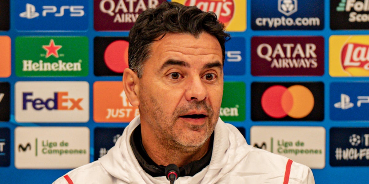 Míchel Sánchez, durant una roda de premsa | Girona FC