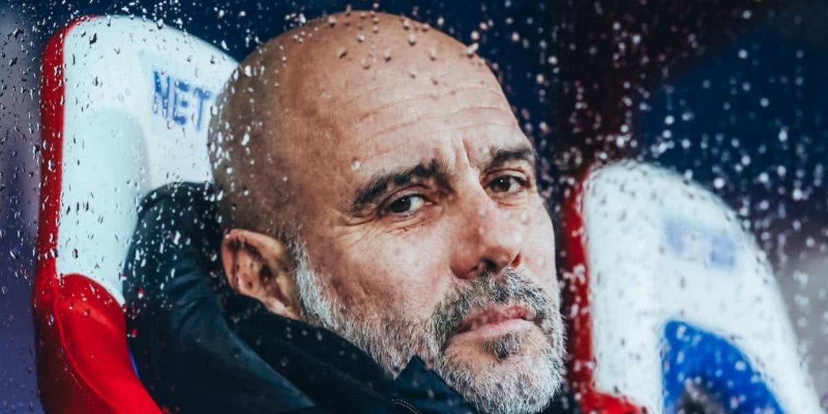 Guardiola a la banqueta de Selhurst Park | @ManCityCatala