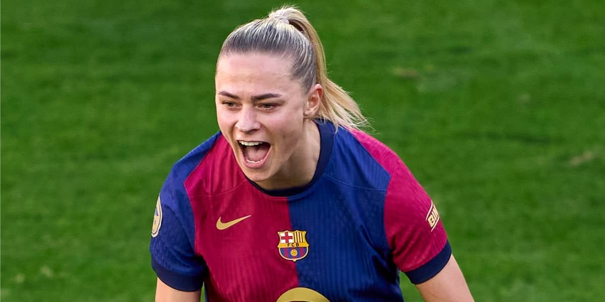 Rolfö celebrando su gol | @FCBFemeni